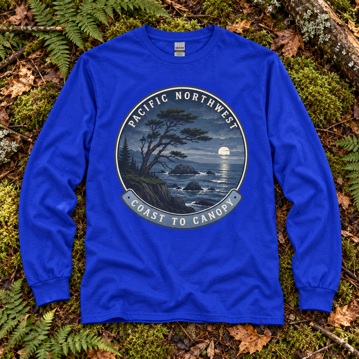 Pacific Northwest Coast to Canopy Long Sleeve T-Shirt