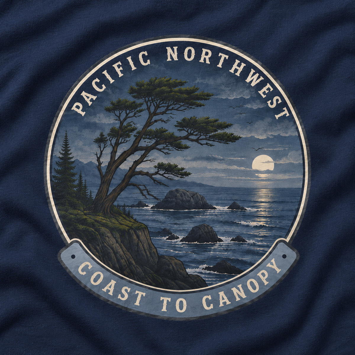 Pacific Northwest Coast to Canopy Long Sleeve T-Shirt