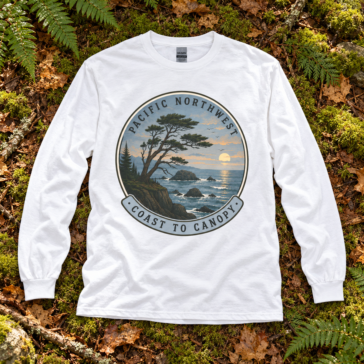 Pacific Northwest Coast to Canopy Long Sleeve T-Shirt