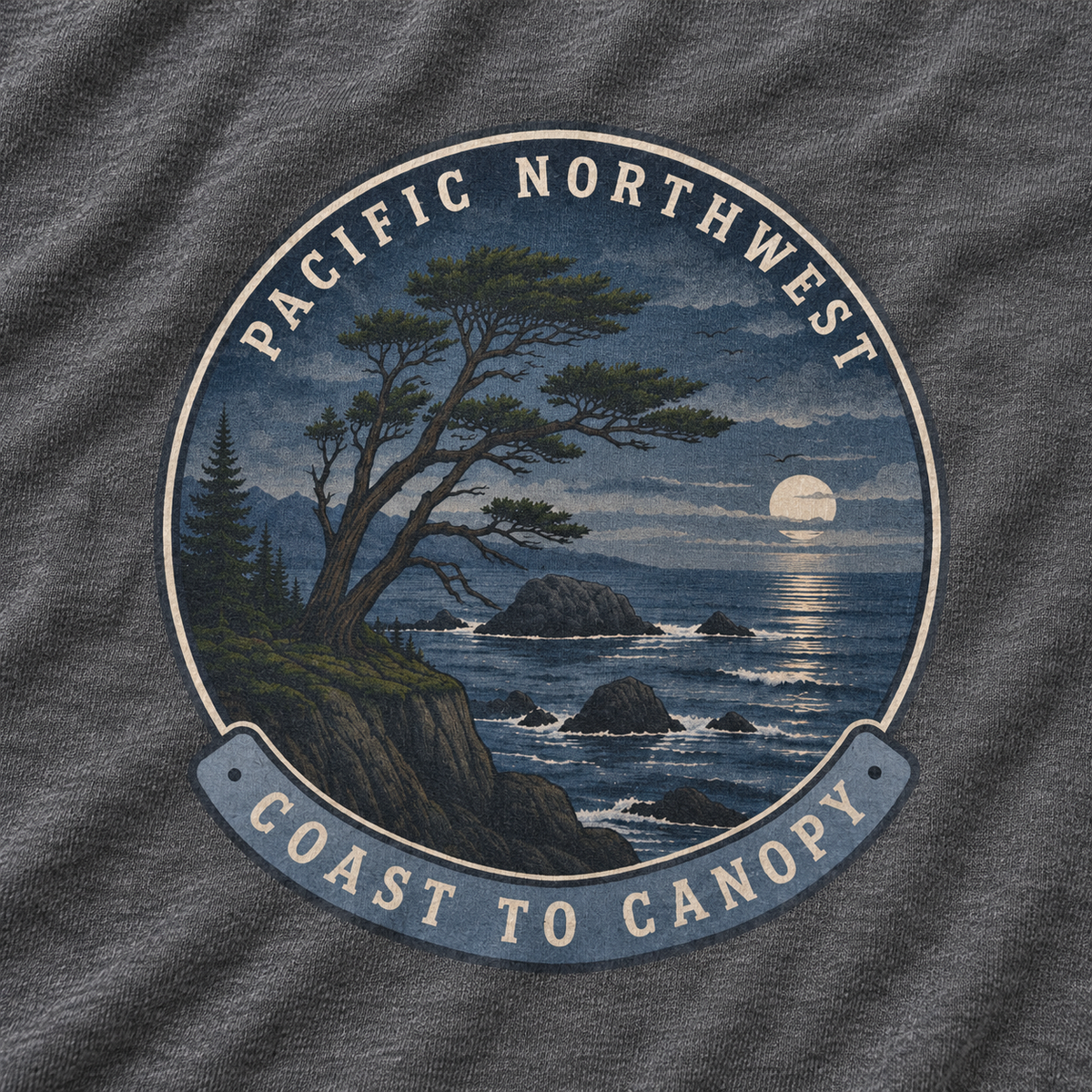 Pacific Northwest Coast to Canopy Long Sleeve T-Shirt