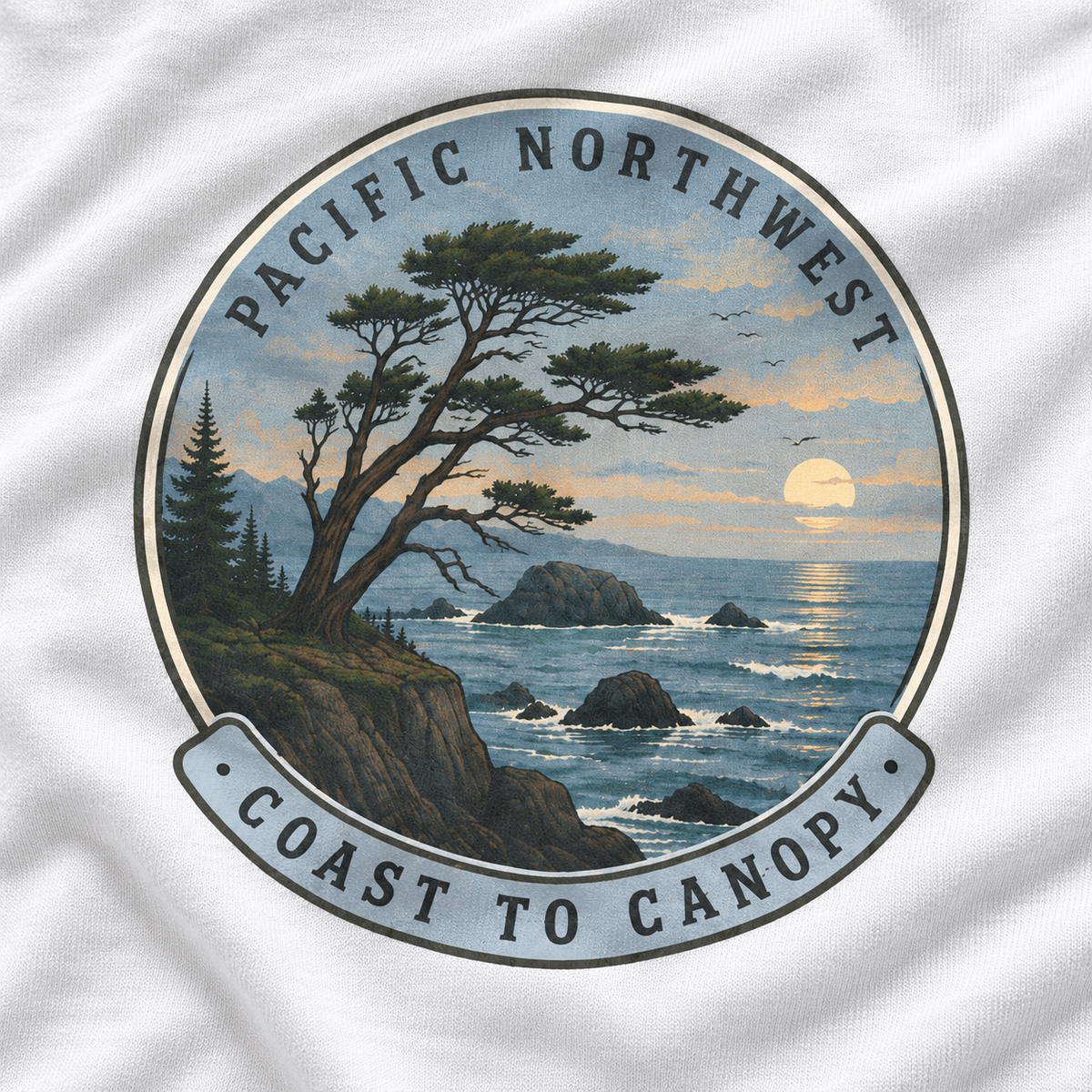 Pacific Northwest Coast to Canopy Long Sleeve T-Shirt