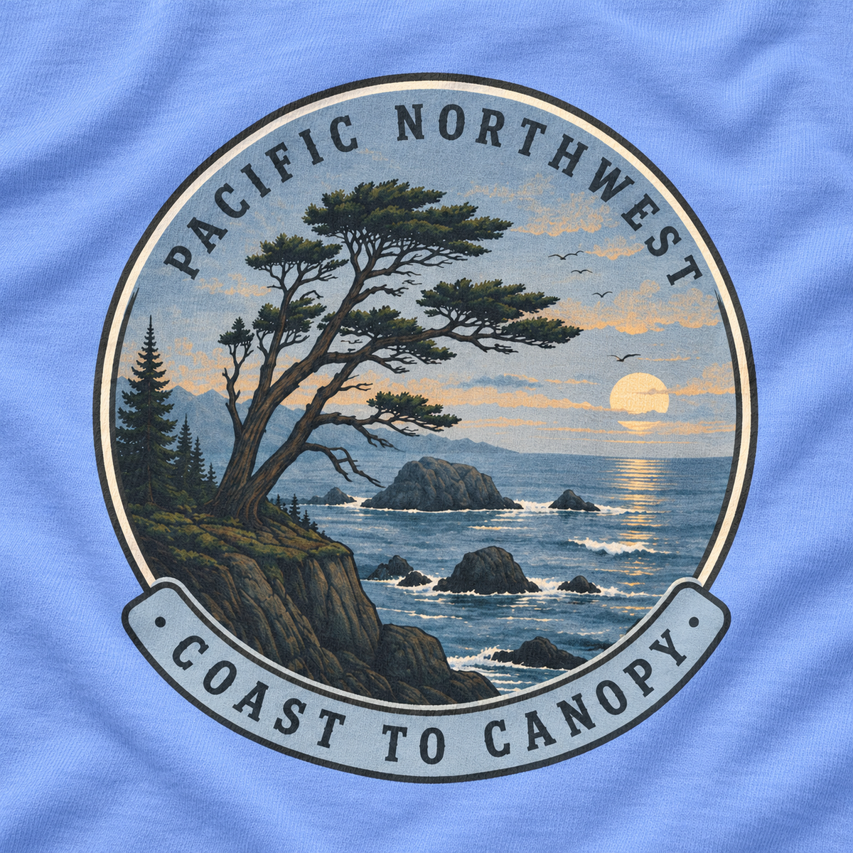 Pacific Northwest Coast to Canopy Long Sleeve T-Shirt