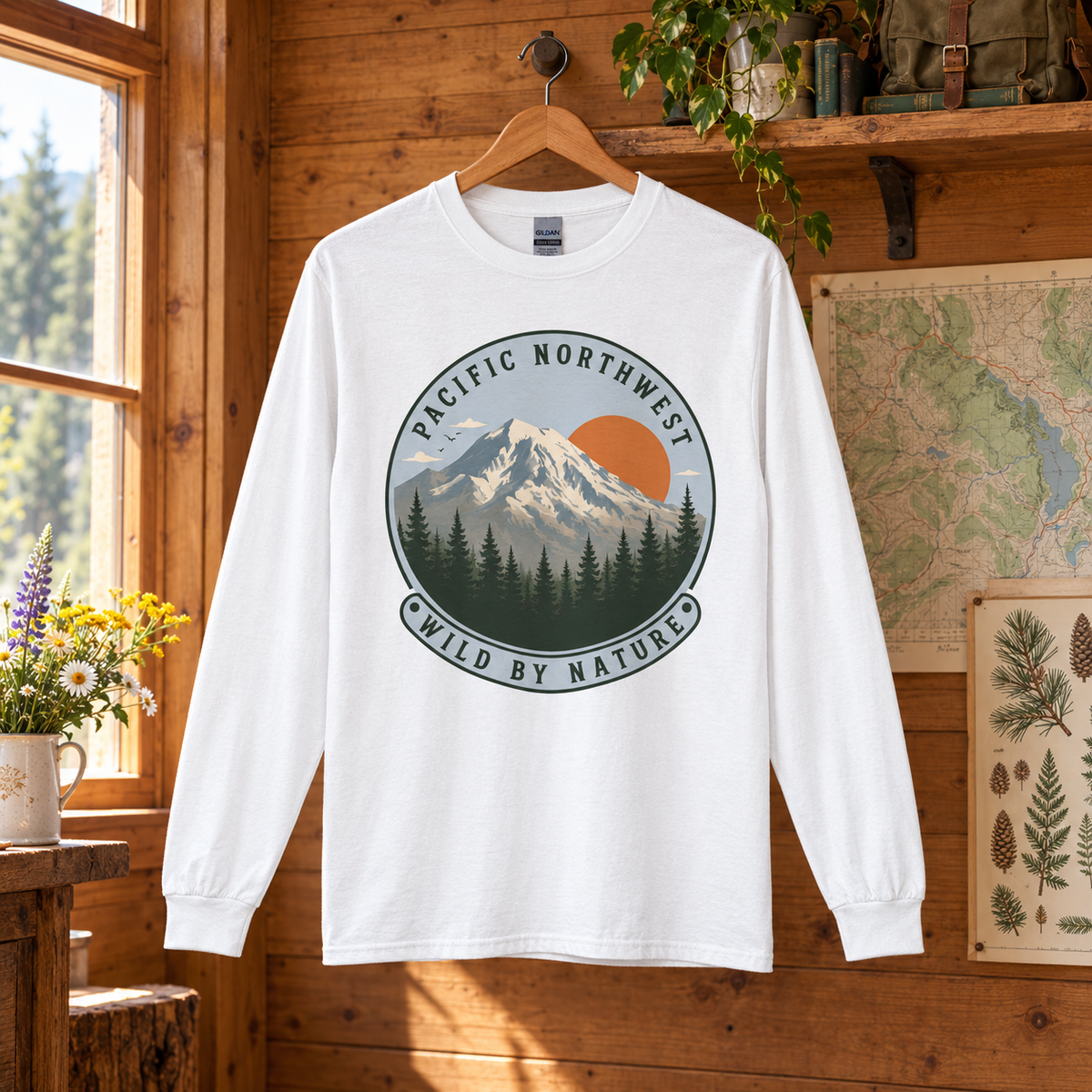 Pacific Northwest Wild by Nature Long Sleeve T-Shirt