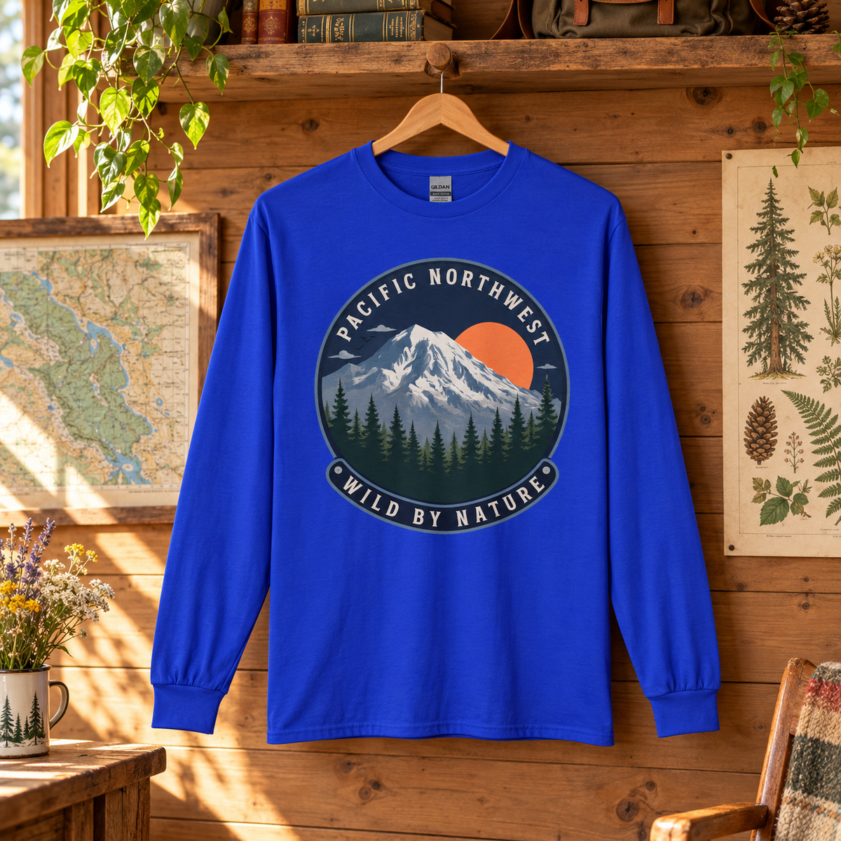 Pacific Northwest Wild by Nature Long Sleeve T-Shirt