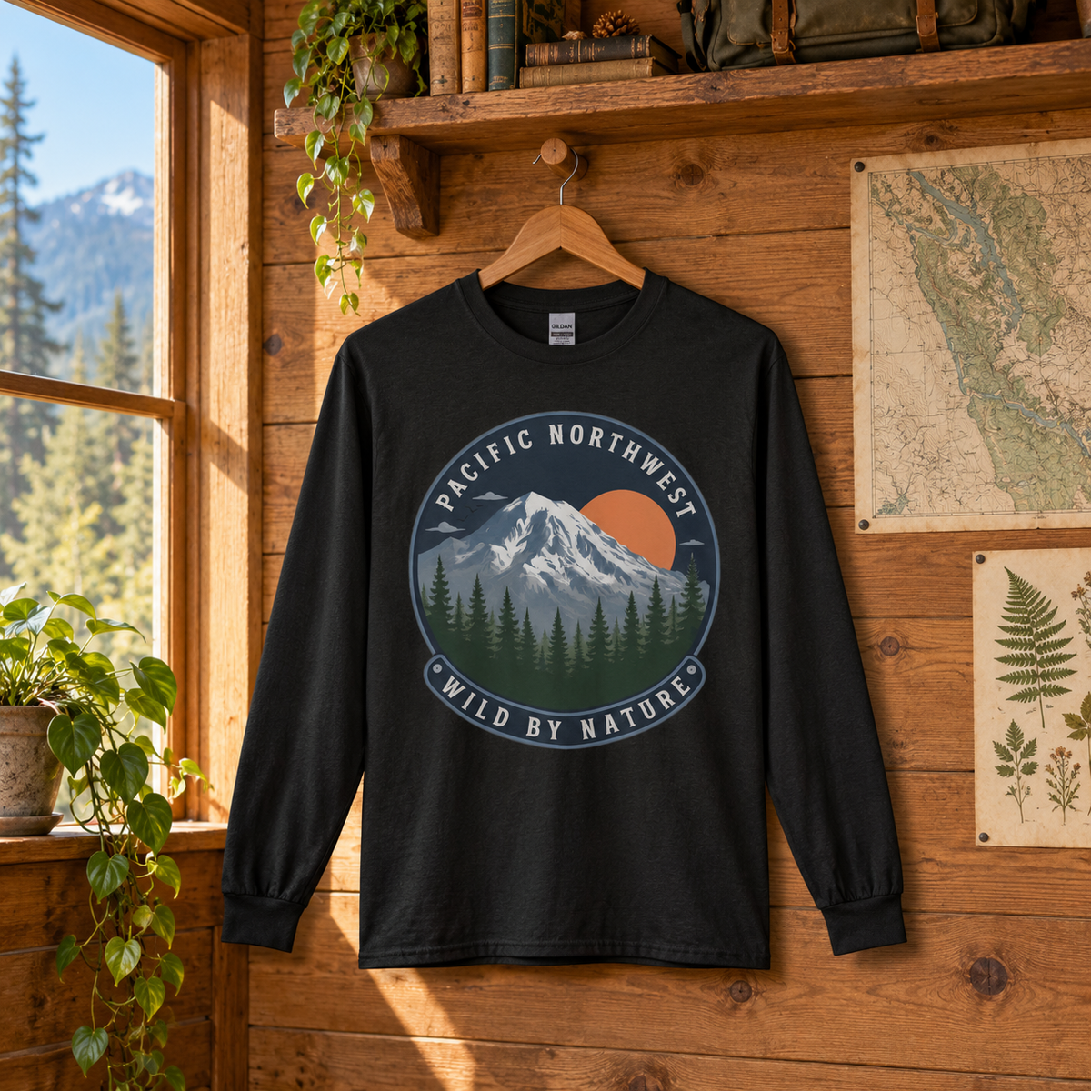 Pacific Northwest Wild by Nature Long Sleeve T-Shirt