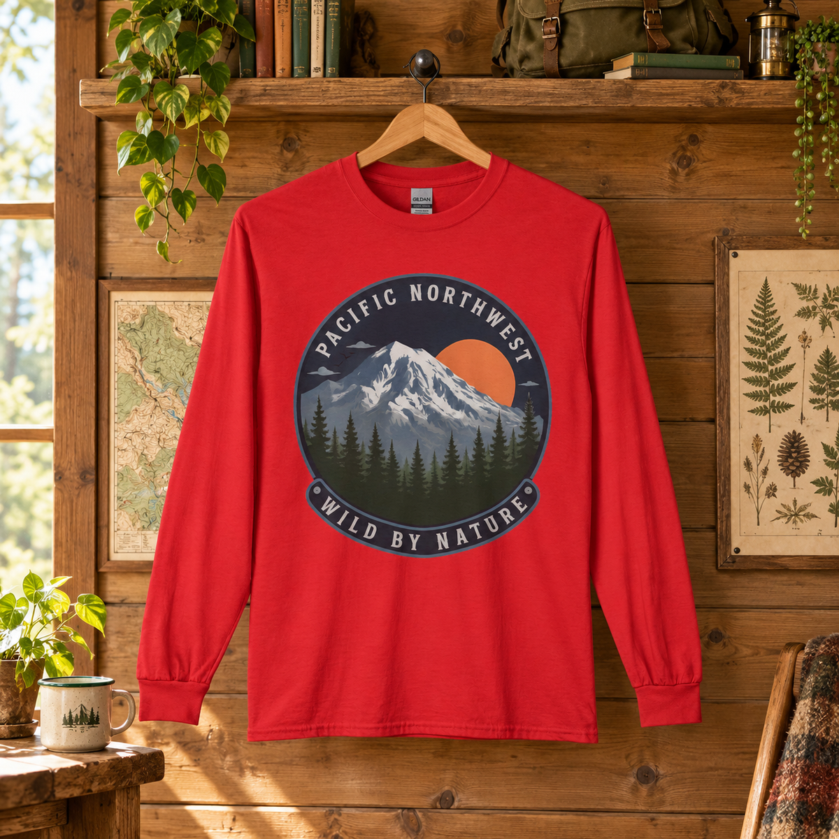 Pacific Northwest Wild by Nature Long Sleeve T-Shirt