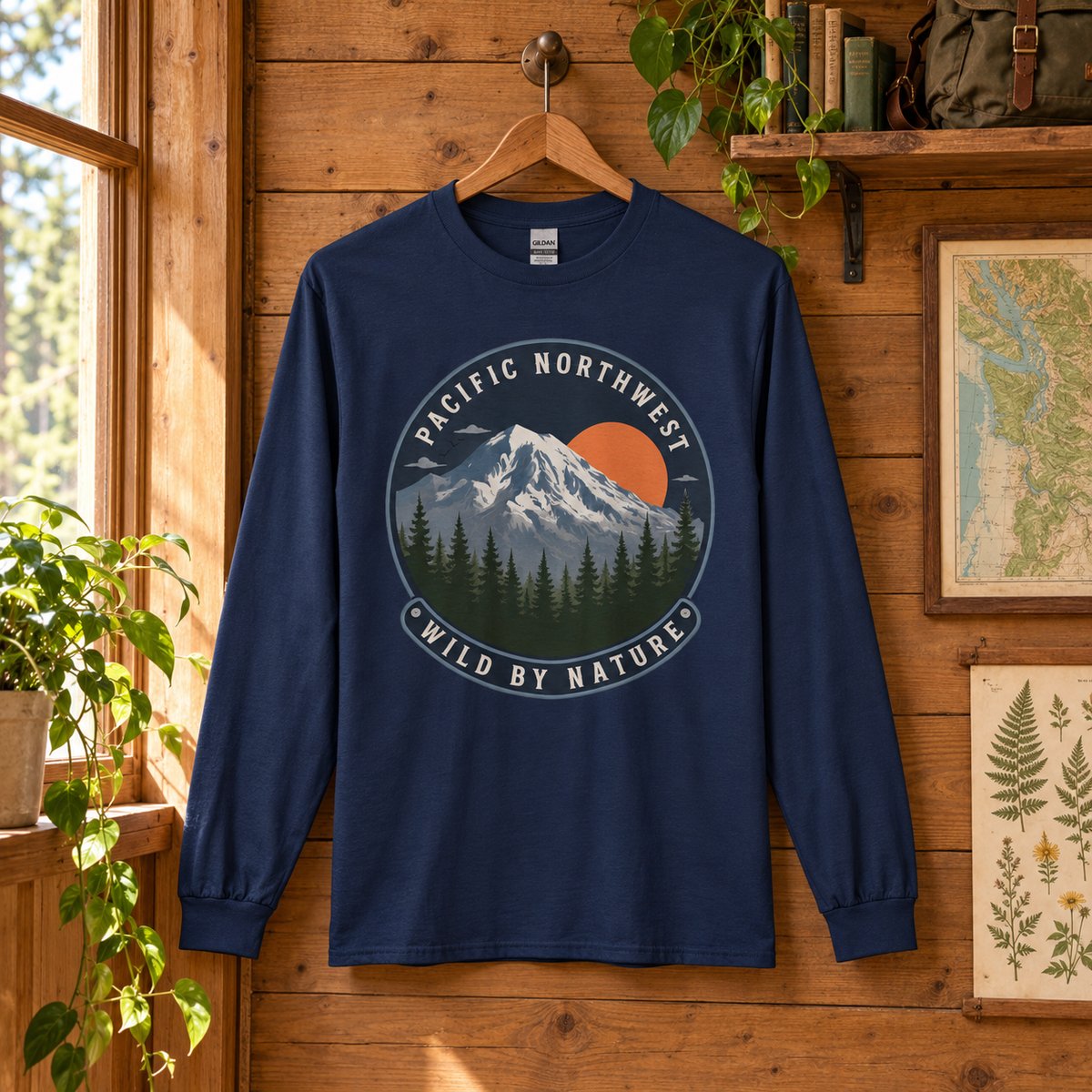 Pacific Northwest Wild by Nature Long Sleeve T-Shirt