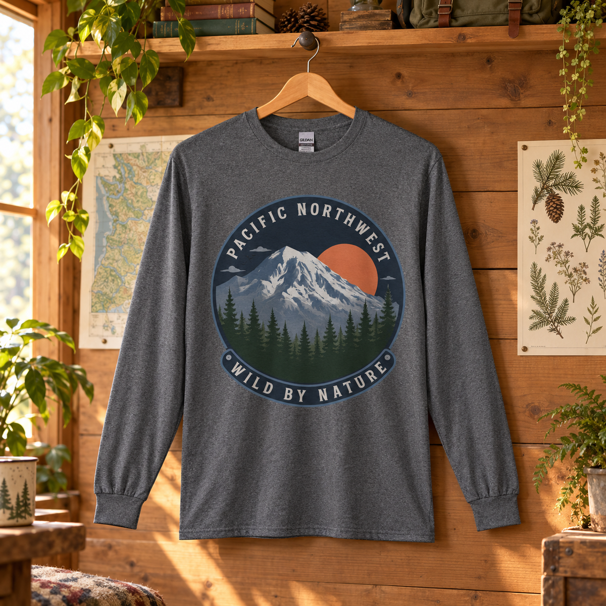 Pacific Northwest Wild by Nature Long Sleeve T-Shirt