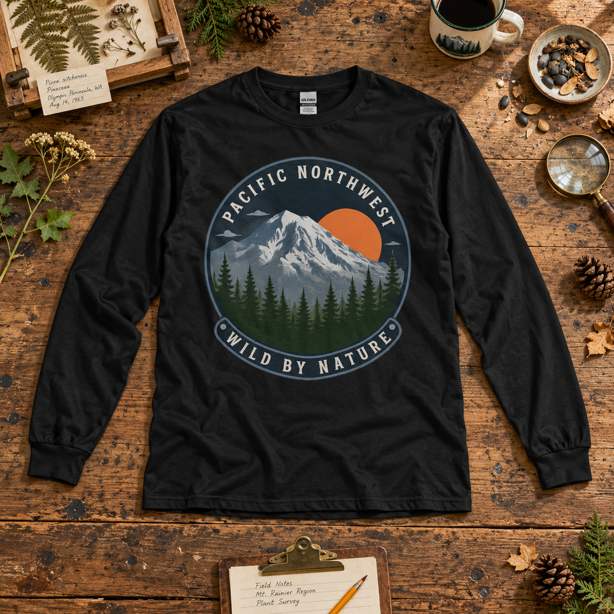 Pacific Northwest Wild by Nature Long Sleeve T-Shirt