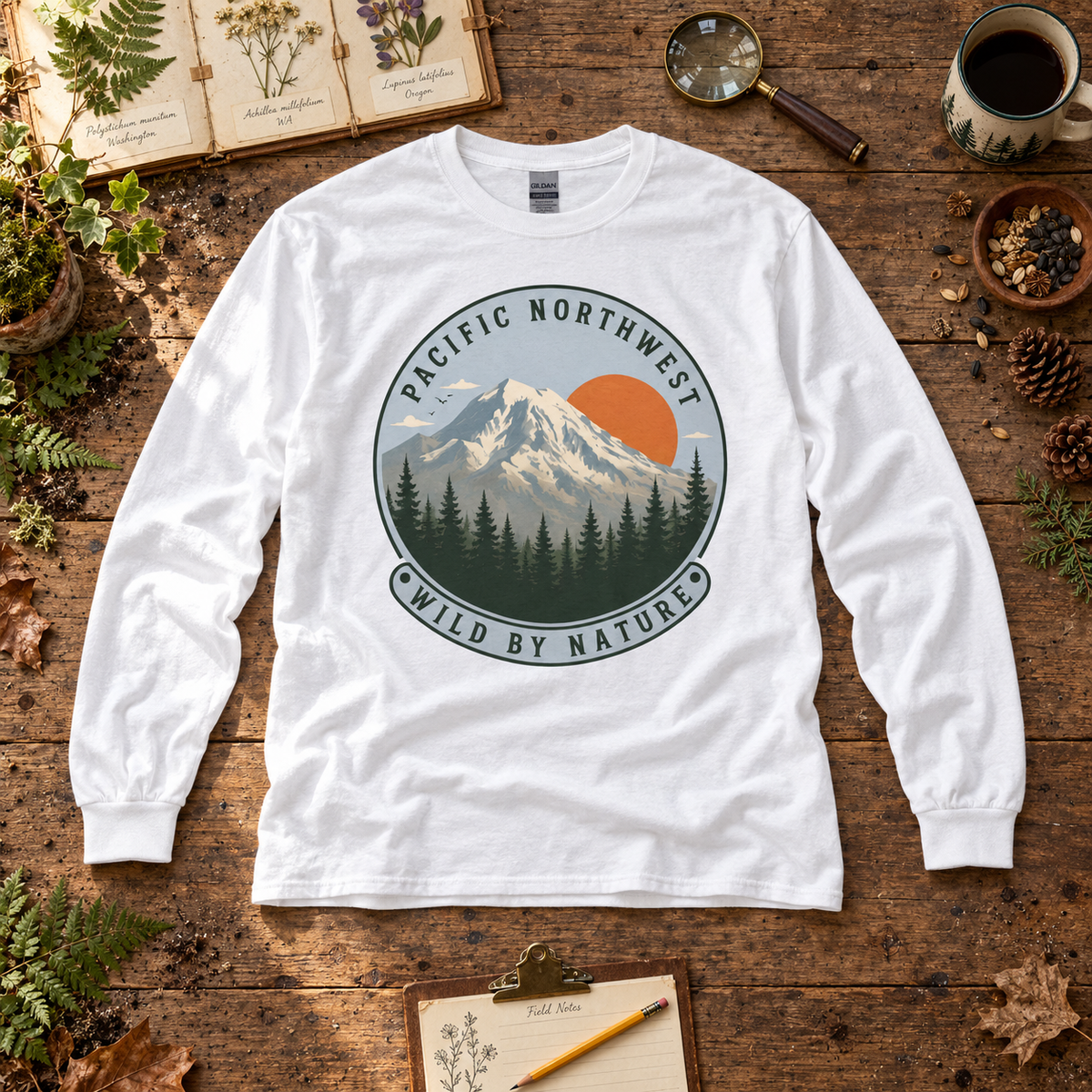 Pacific Northwest Wild by Nature Long Sleeve T-Shirt