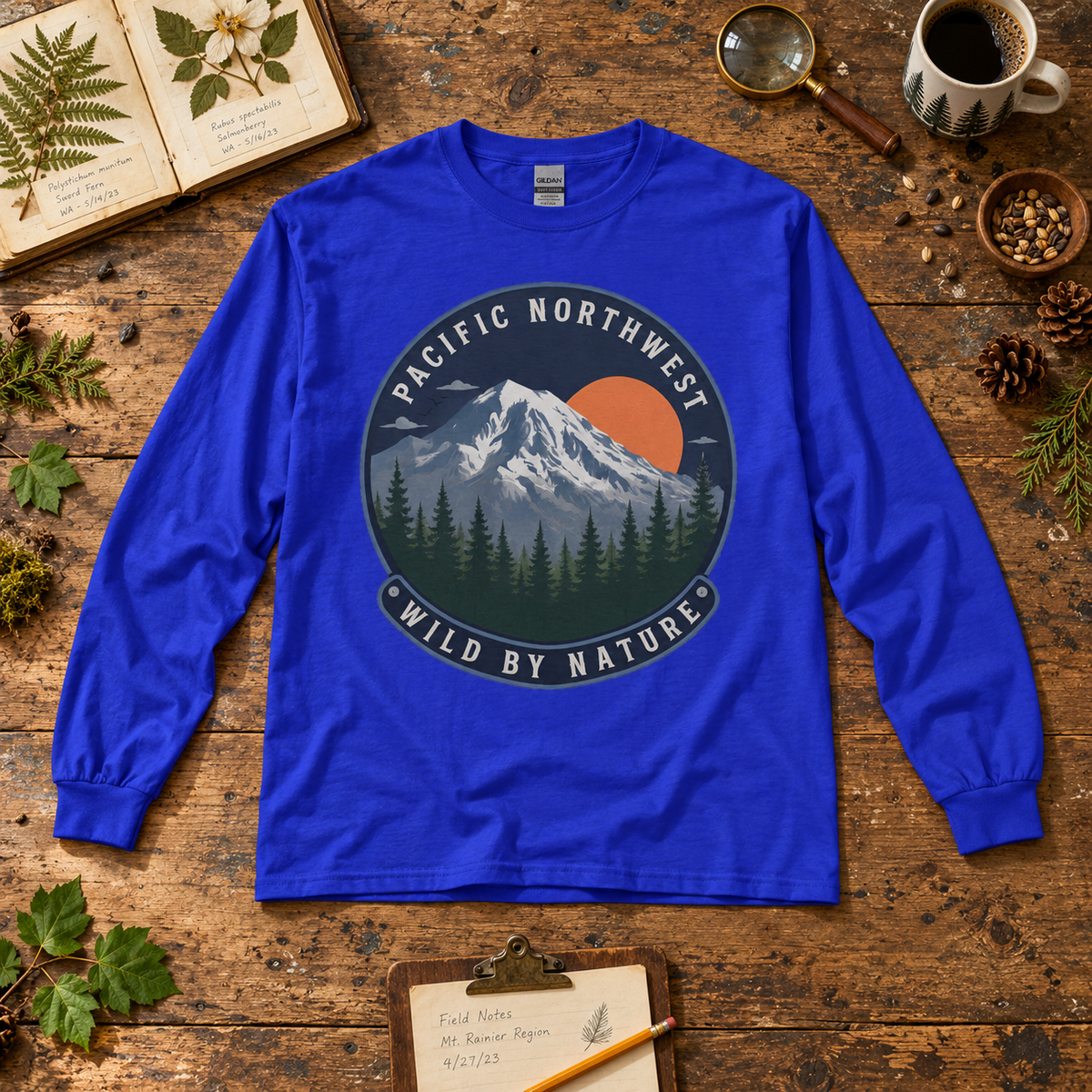 Pacific Northwest Wild by Nature Long Sleeve T-Shirt