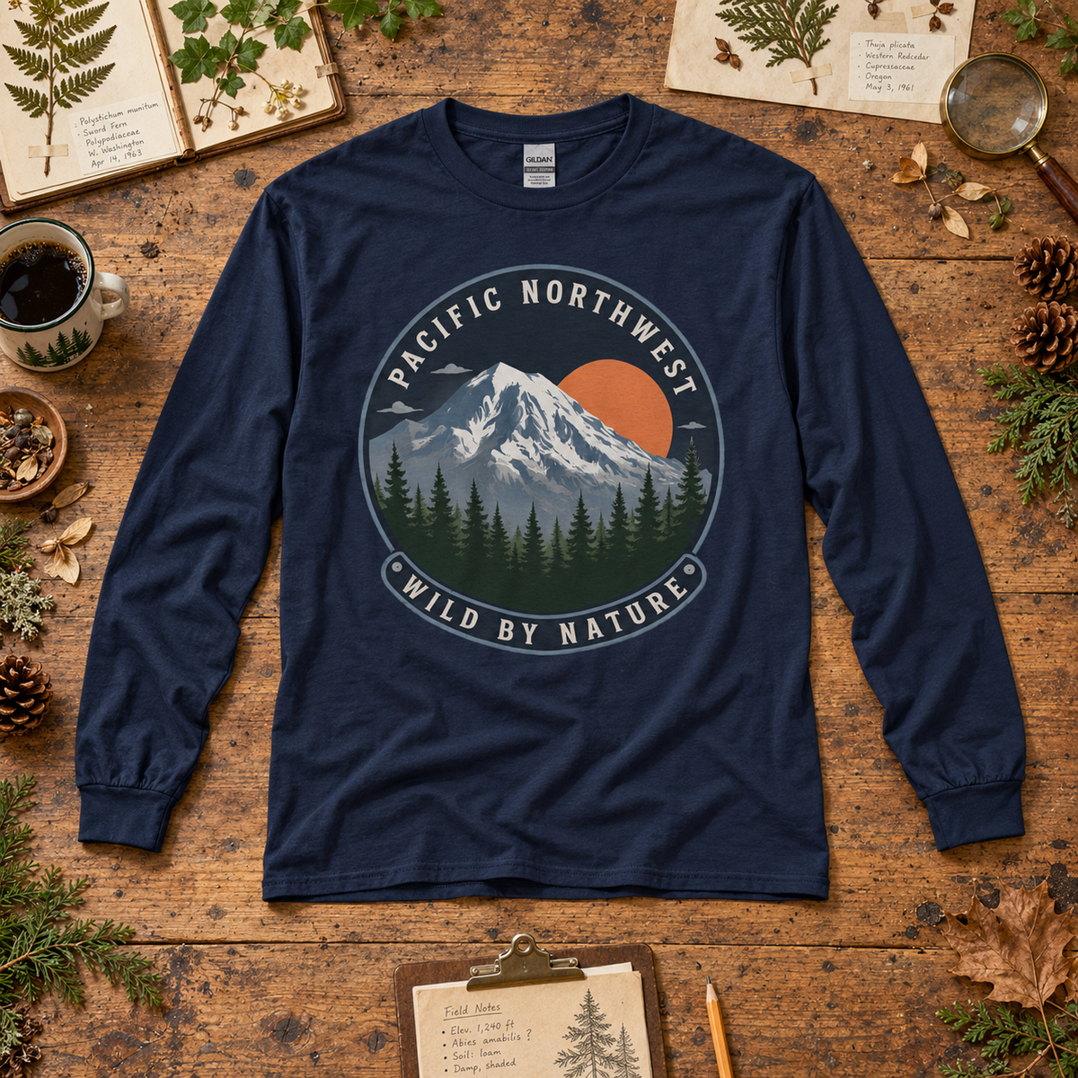 Pacific Northwest Wild by Nature Long Sleeve T-Shirt