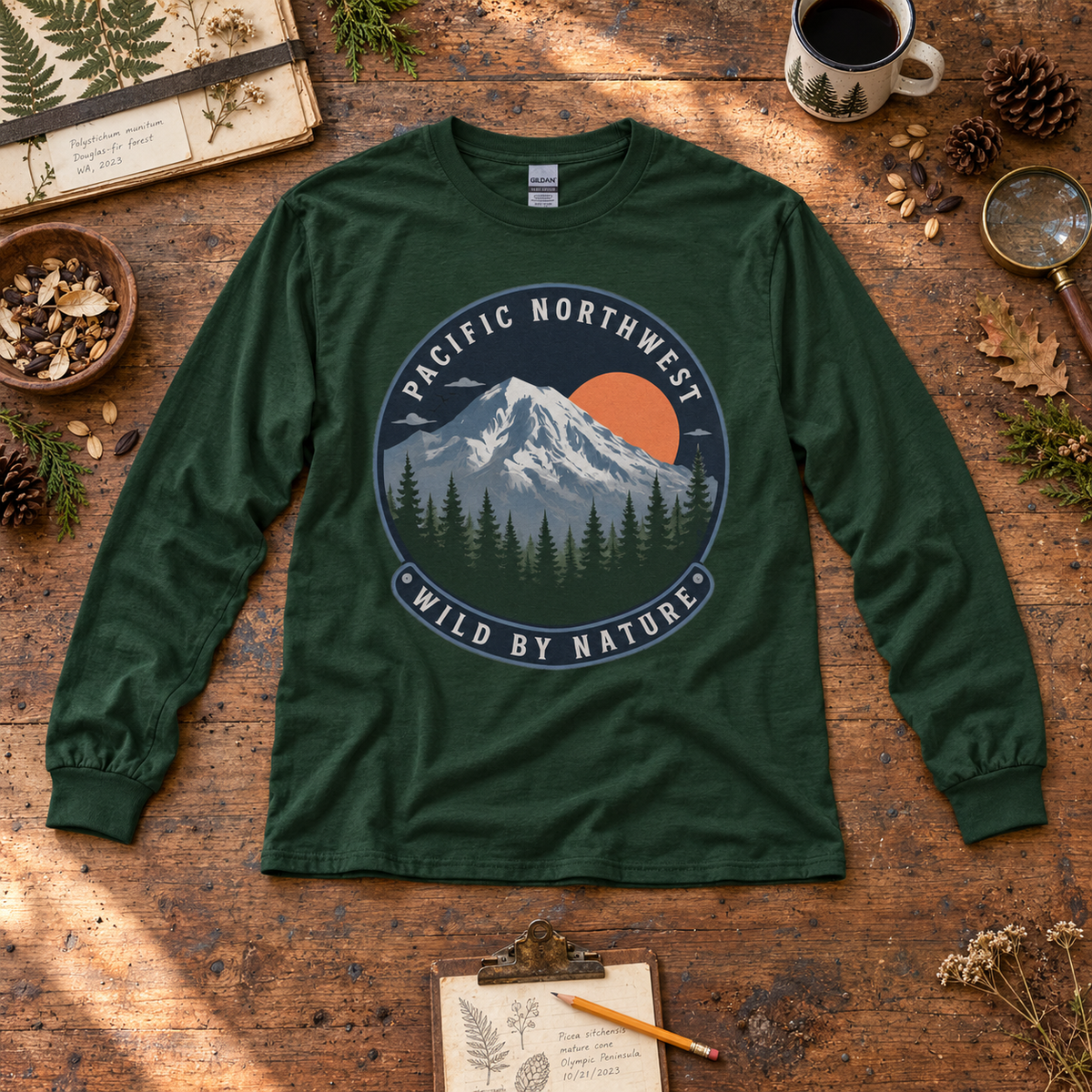 Pacific Northwest Wild by Nature Long Sleeve T-Shirt