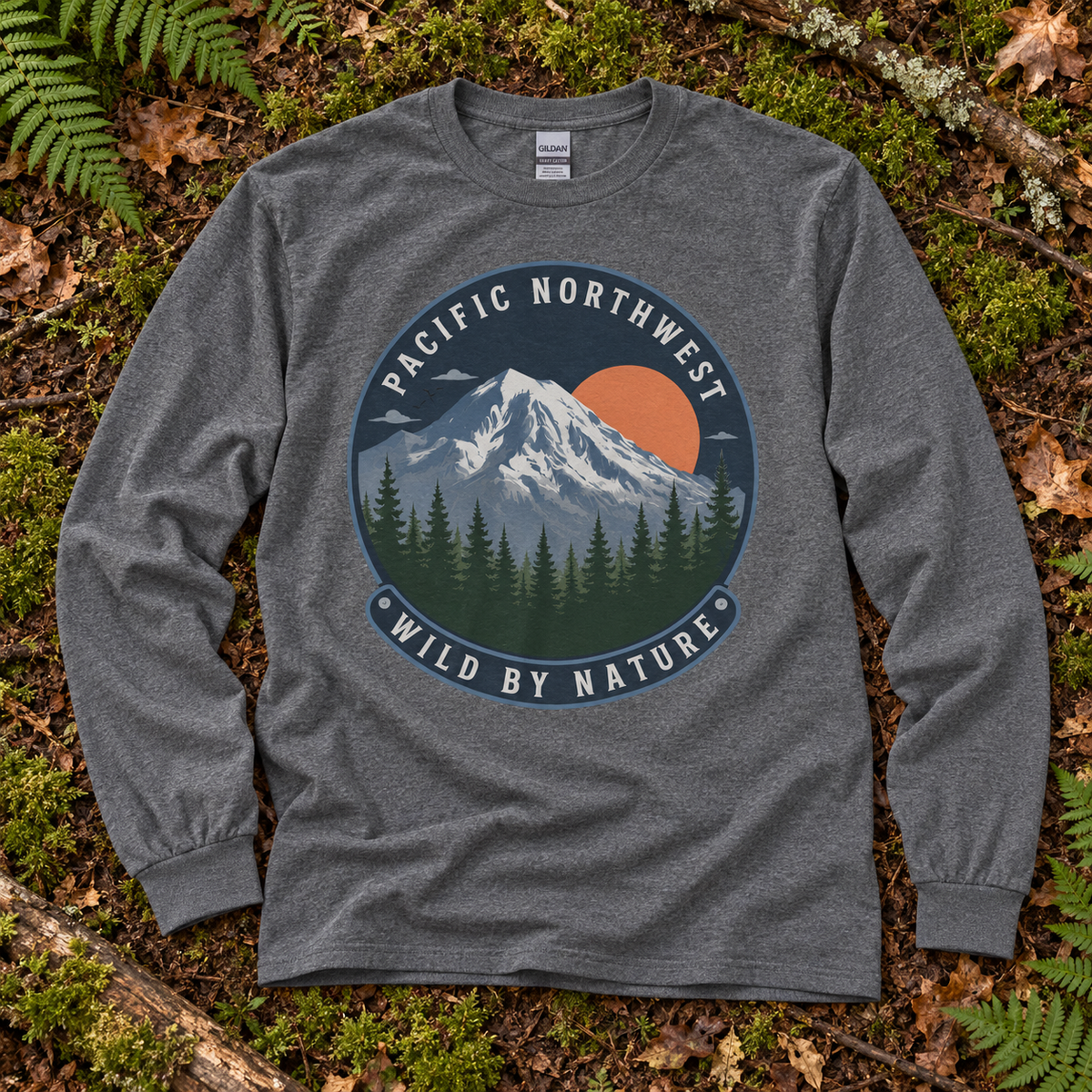 Pacific Northwest Wild by Nature Long Sleeve T-Shirt
