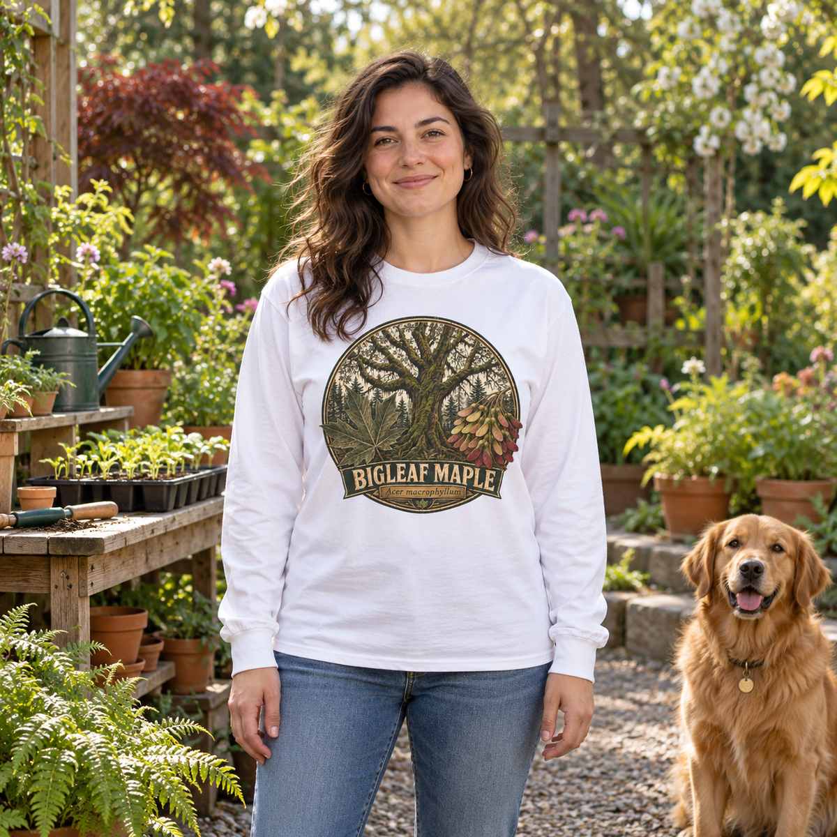 Bigleaf Maple, Acer macrophyllum Long Sleeve T-Shirt