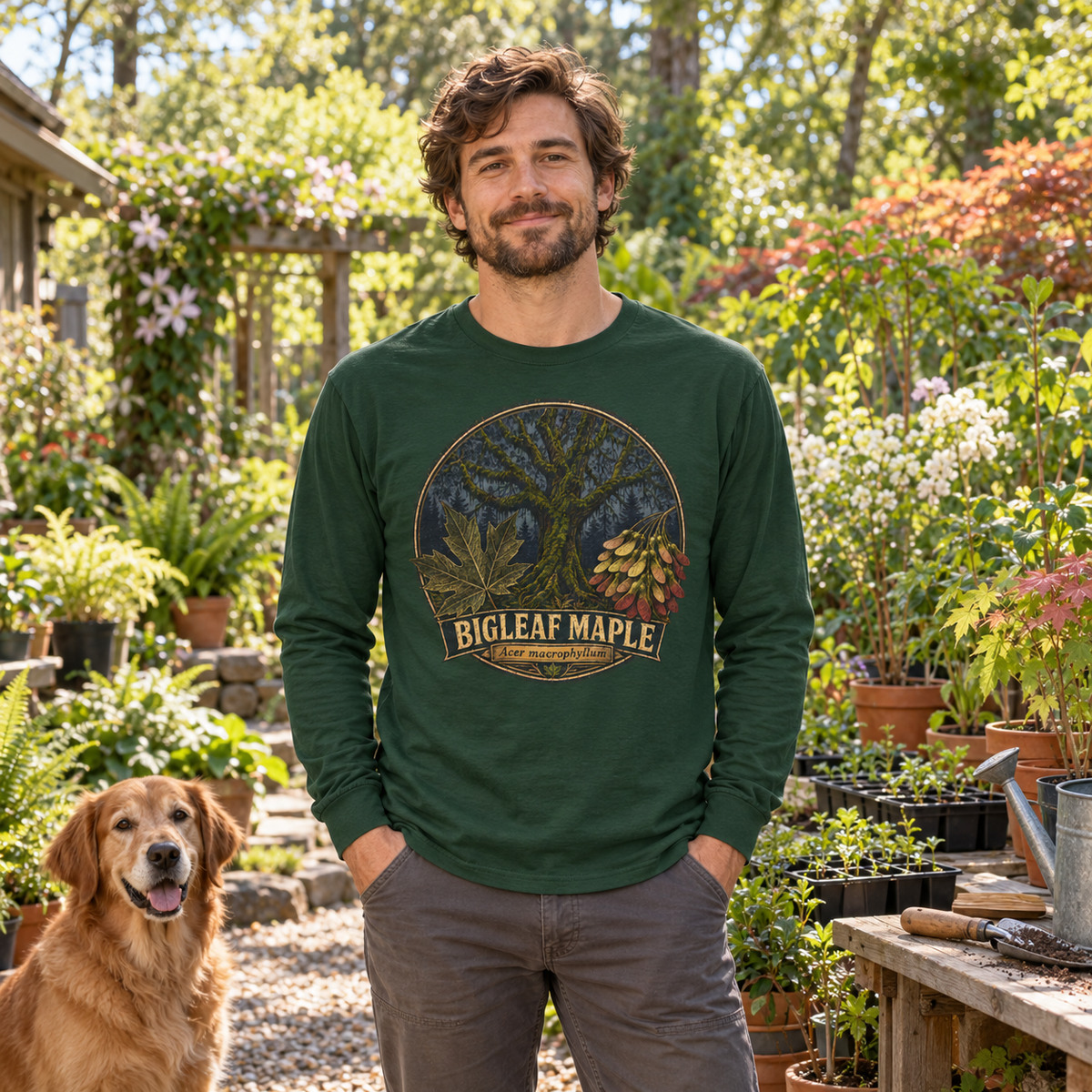 Bigleaf Maple, Acer macrophyllum Long Sleeve T-Shirt