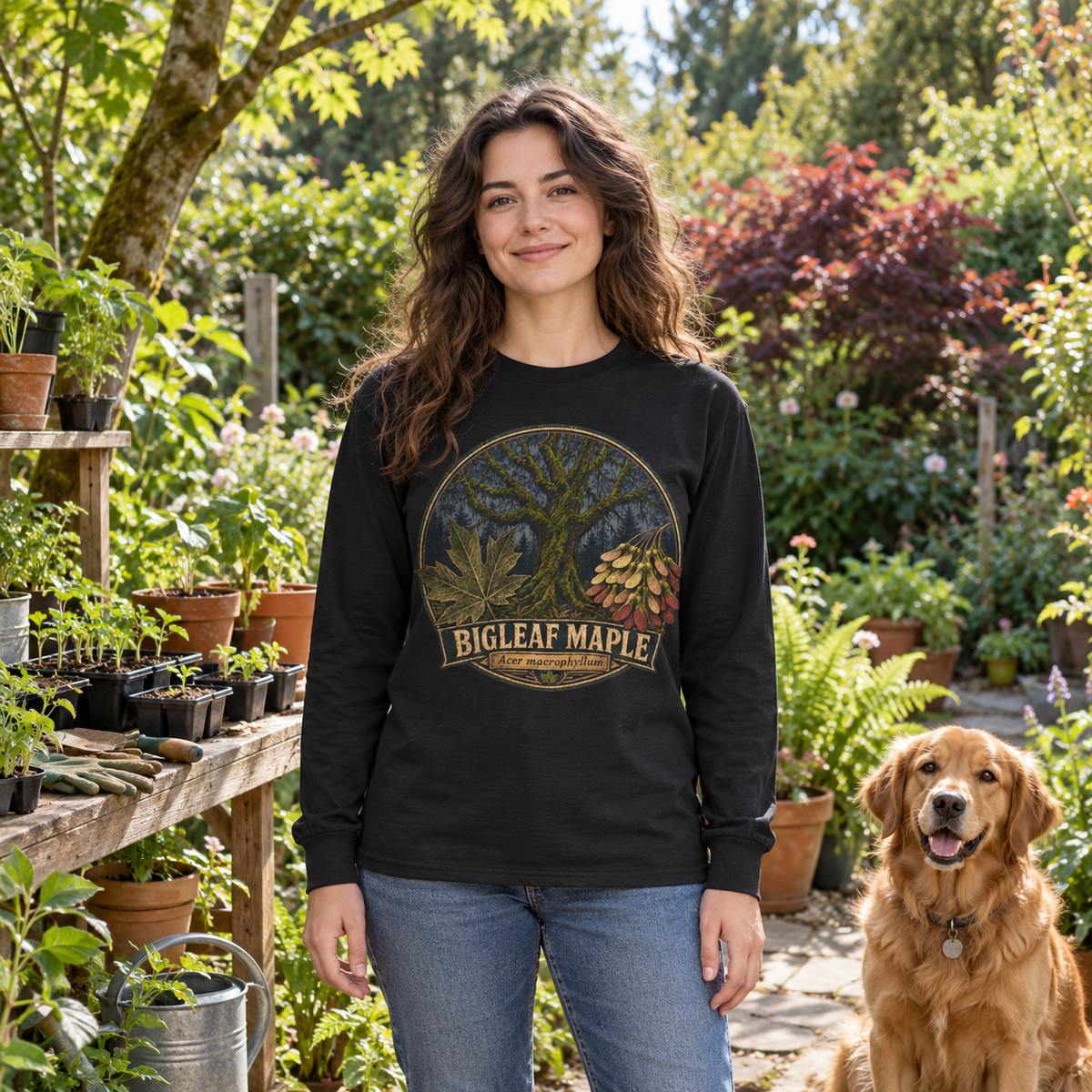 Bigleaf Maple, Acer macrophyllum Long Sleeve T-Shirt