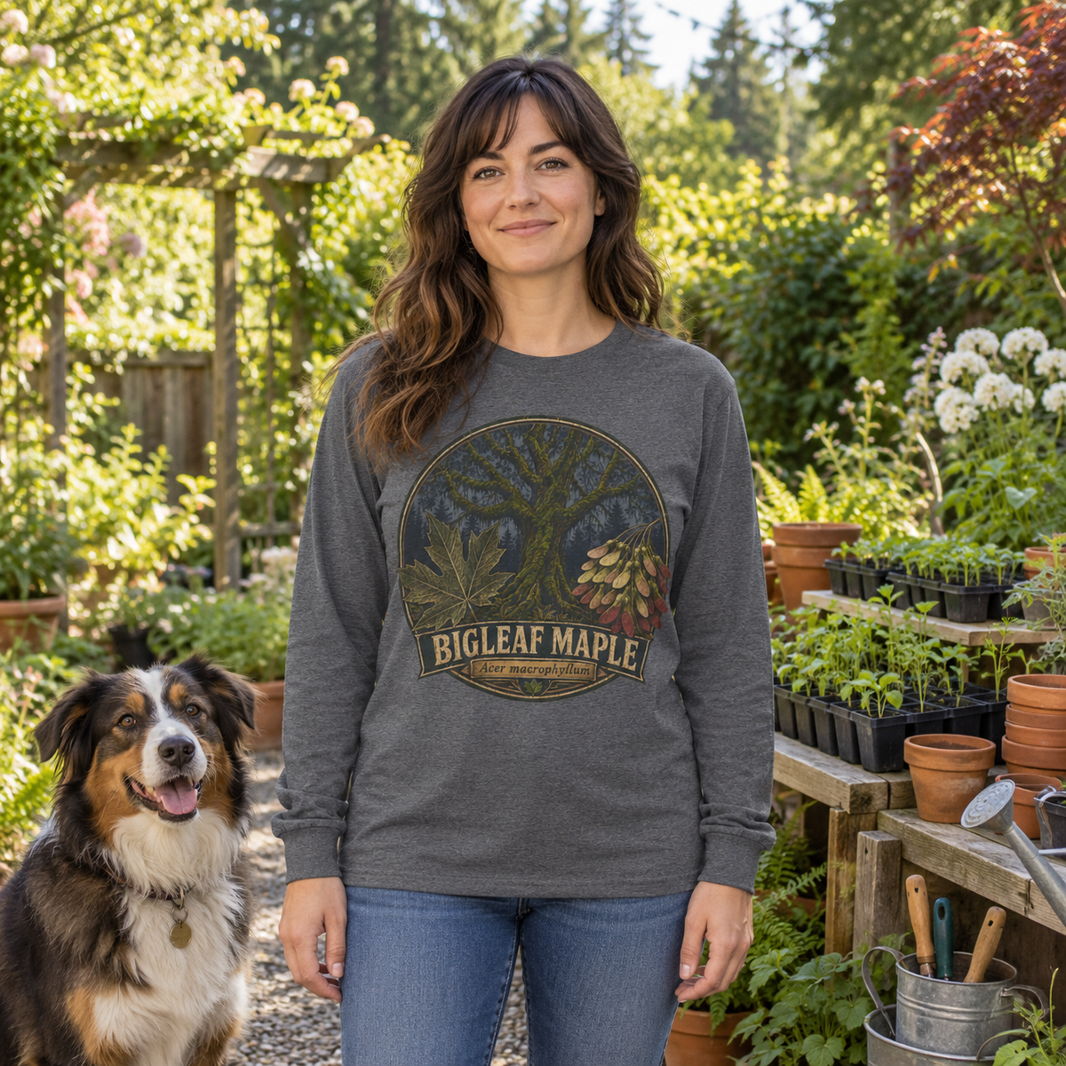 Bigleaf Maple, Acer macrophyllum Long Sleeve T-Shirt
