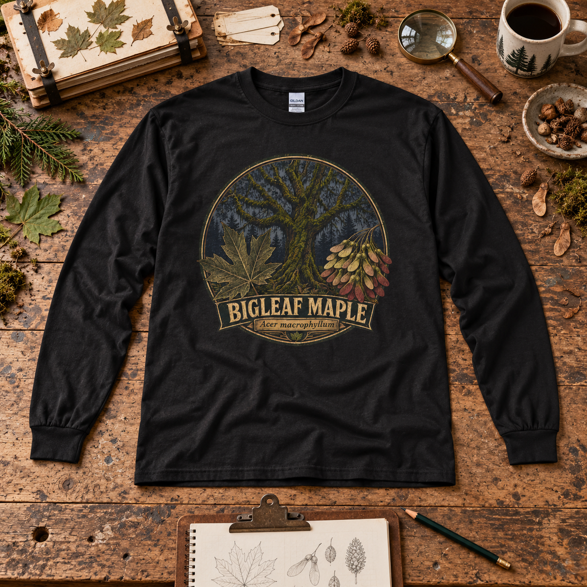 Bigleaf Maple, Acer macrophyllum Long Sleeve T-Shirt