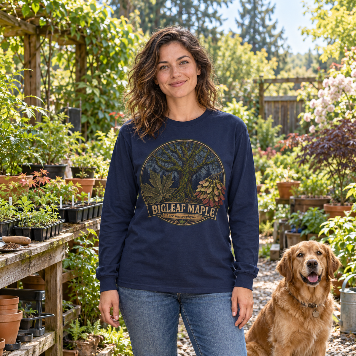 Bigleaf Maple, Acer macrophyllum Long Sleeve T-Shirt
