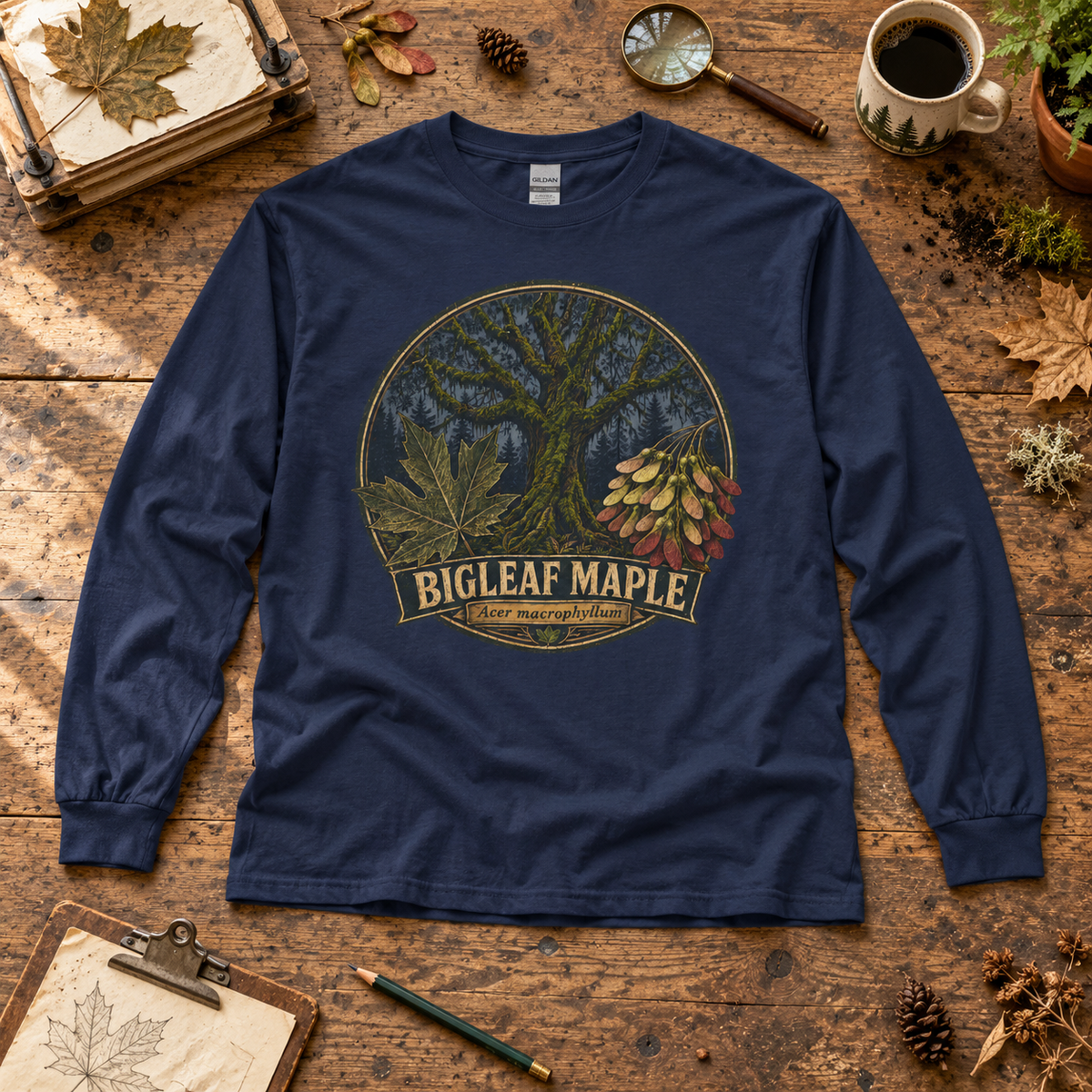 Bigleaf Maple, Acer macrophyllum Long Sleeve T-Shirt