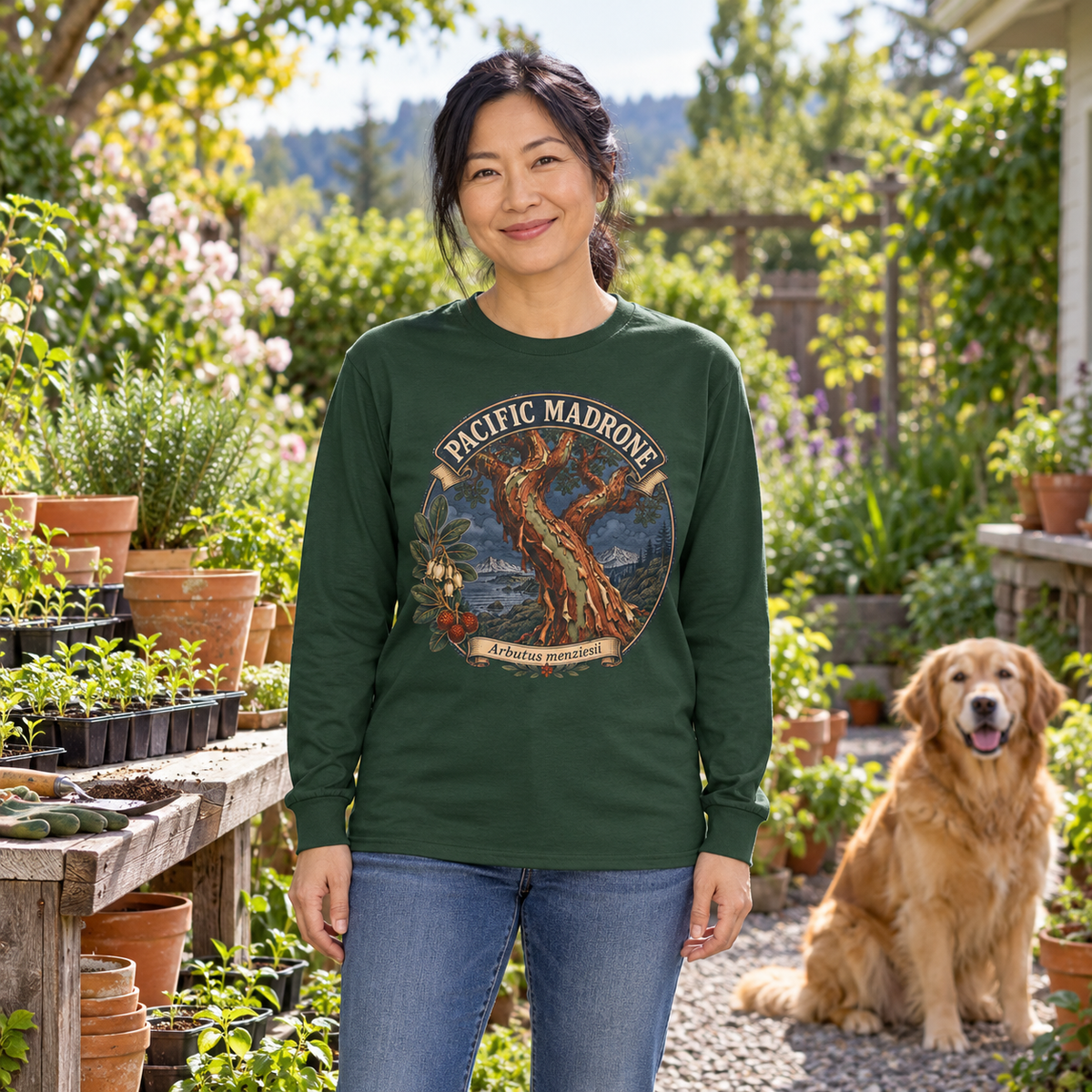 Pacific Madrone, Arbutus menziesii Long Sleeve T-Shirt