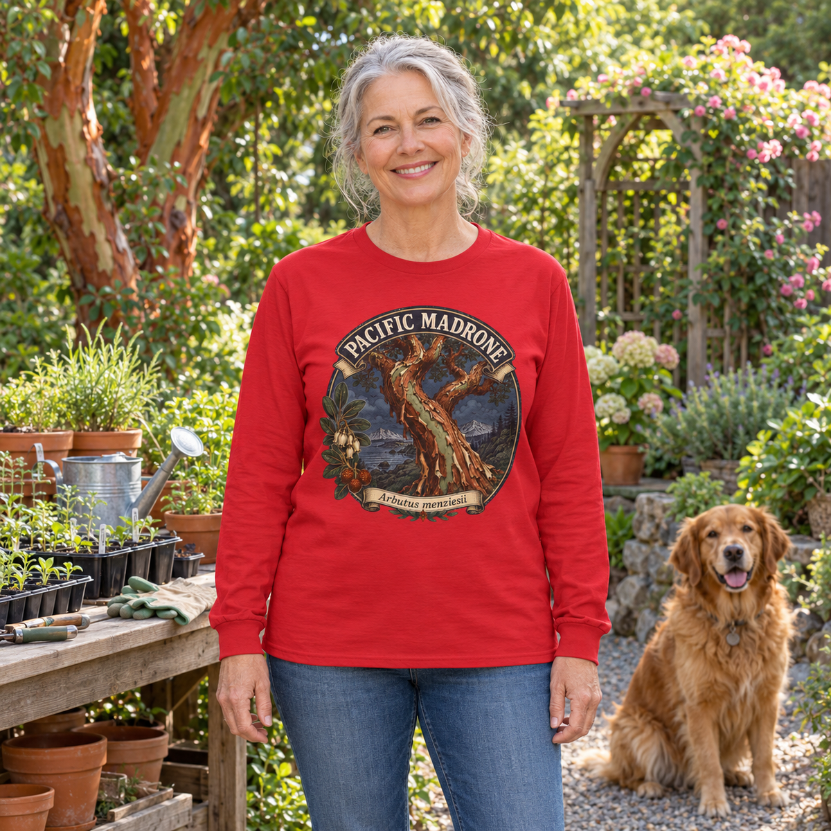 Pacific Madrone, Arbutus menziesii Long Sleeve T-Shirt
