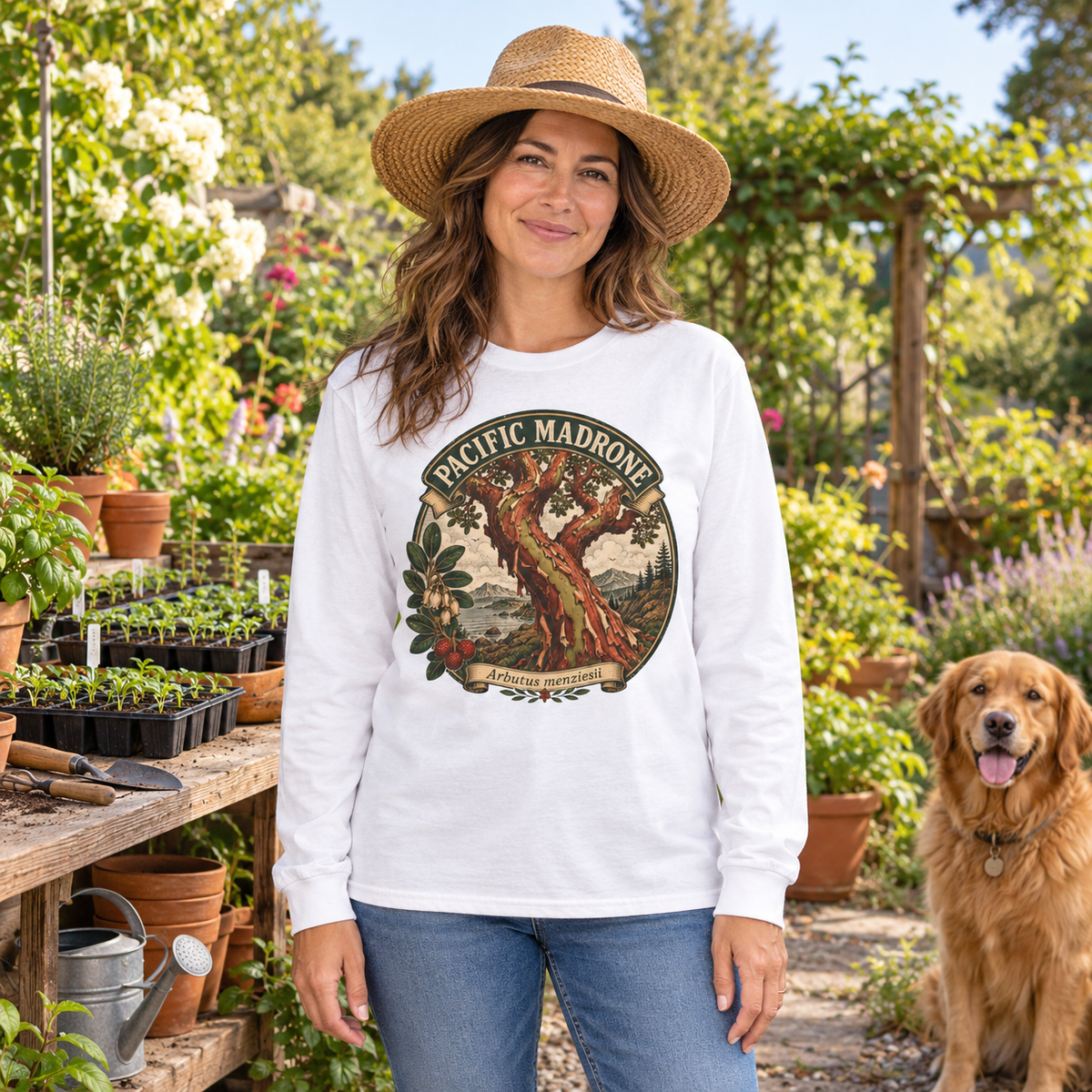 Pacific Madrone, Arbutus menziesii Long Sleeve T-Shirt