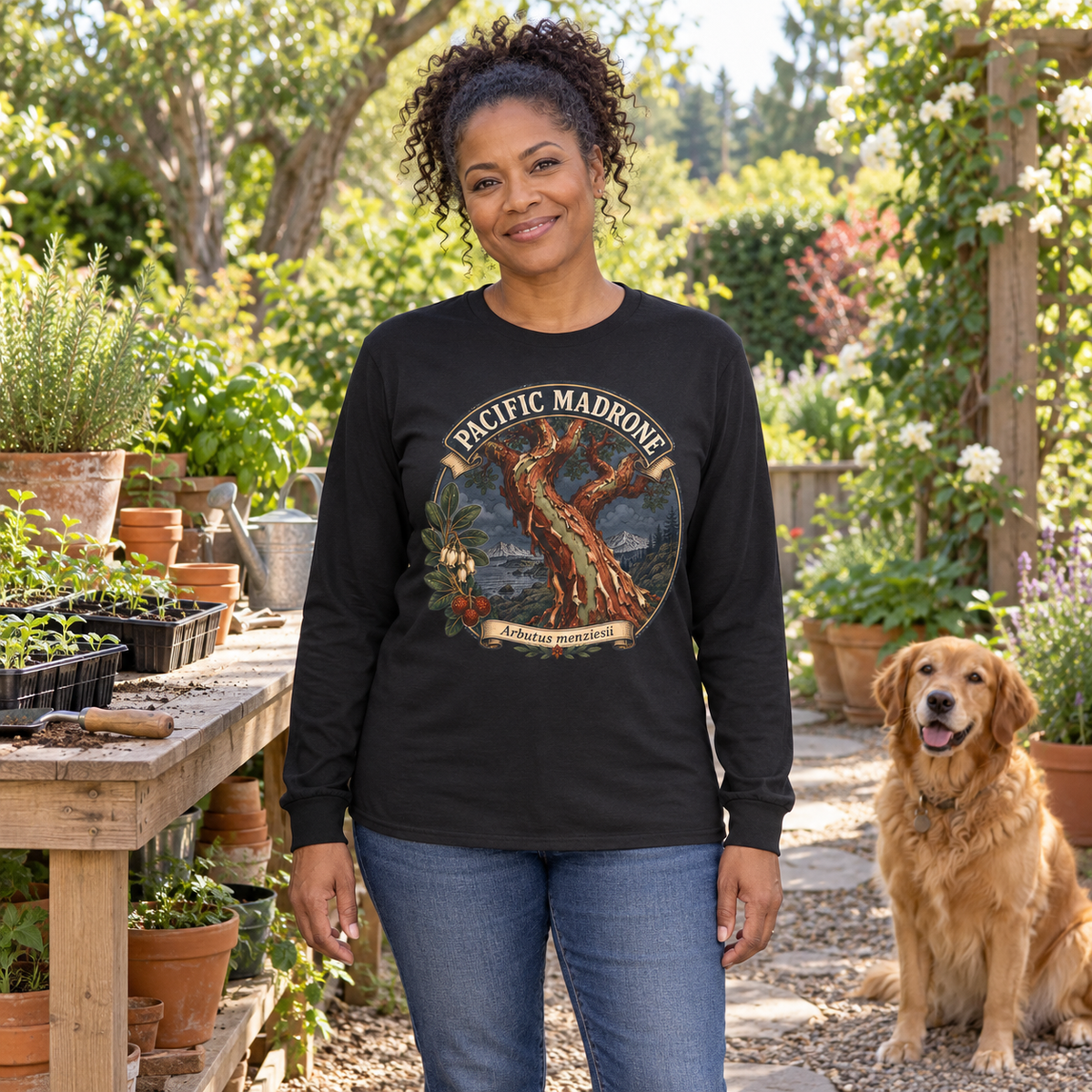 Pacific Madrone, Arbutus menziesii Long Sleeve T-Shirt