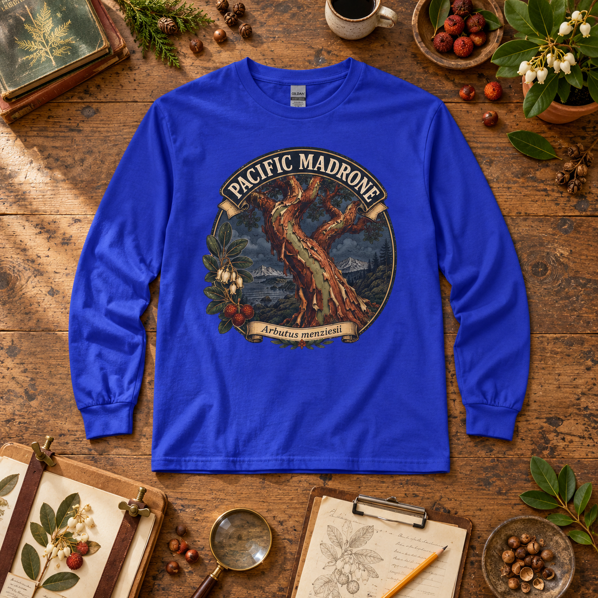 Pacific Madrone, Arbutus menziesii Long Sleeve T-Shirt