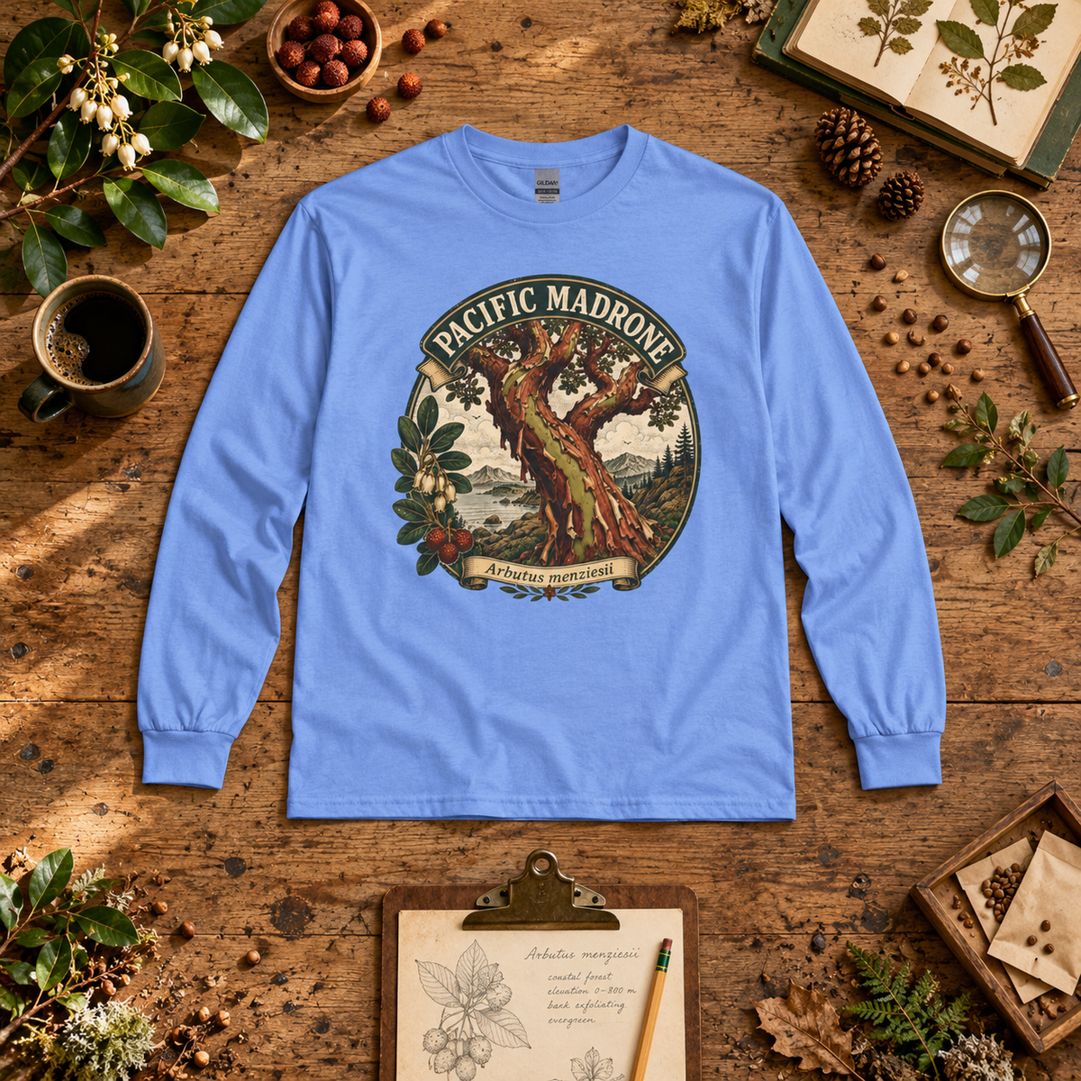 Pacific Madrone, Arbutus menziesii Long Sleeve T-Shirt