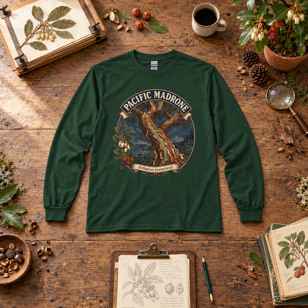 Pacific Madrone, Arbutus menziesii Long Sleeve T-Shirt