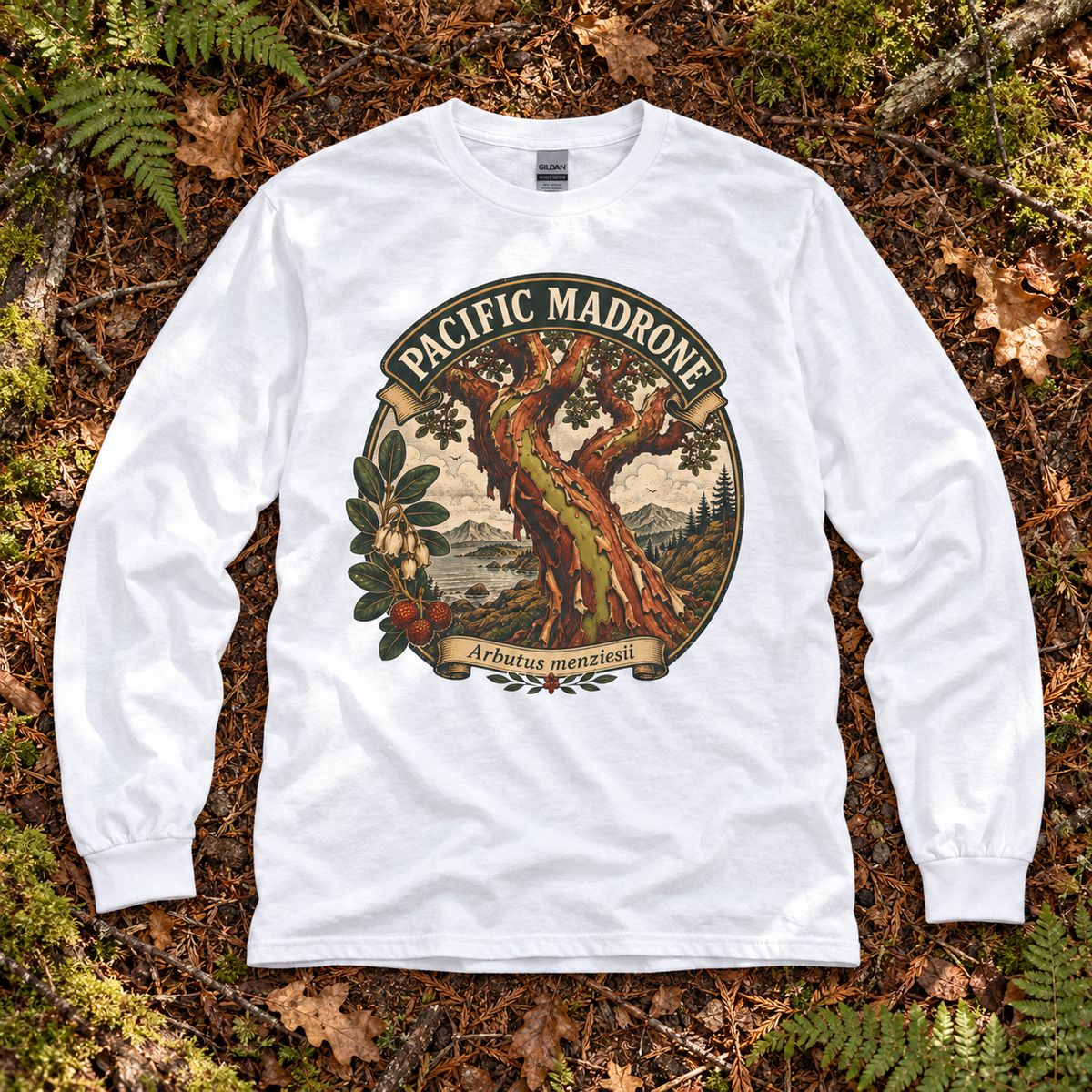 Pacific Madrone, Arbutus menziesii Long Sleeve T-Shirt