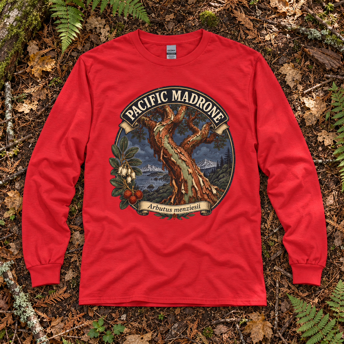 Pacific Madrone, Arbutus menziesii Long Sleeve T-Shirt