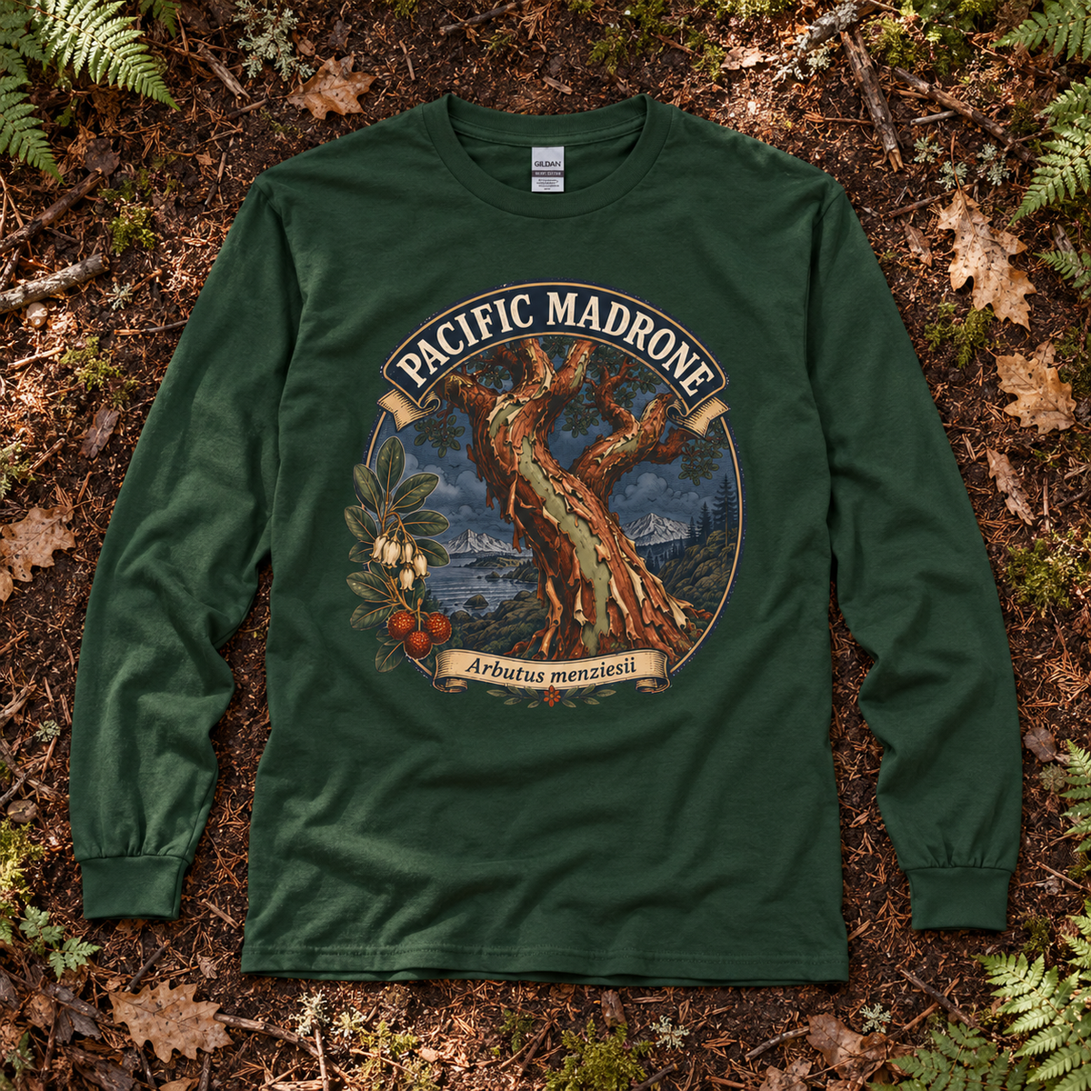 Pacific Madrone, Arbutus menziesii Long Sleeve T-Shirt