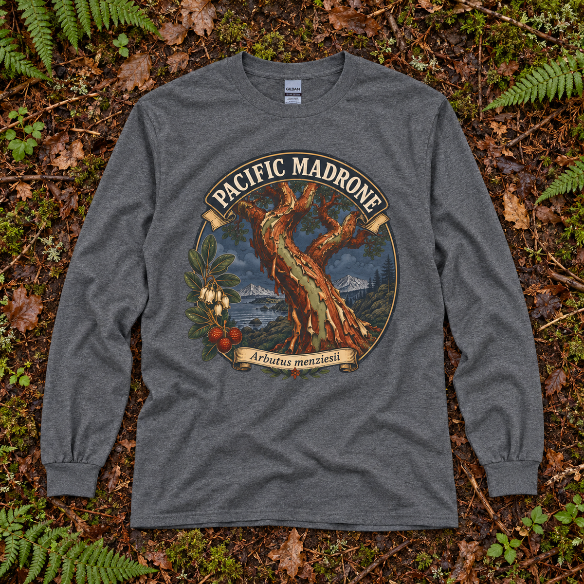 Pacific Madrone, Arbutus menziesii Long Sleeve T-Shirt