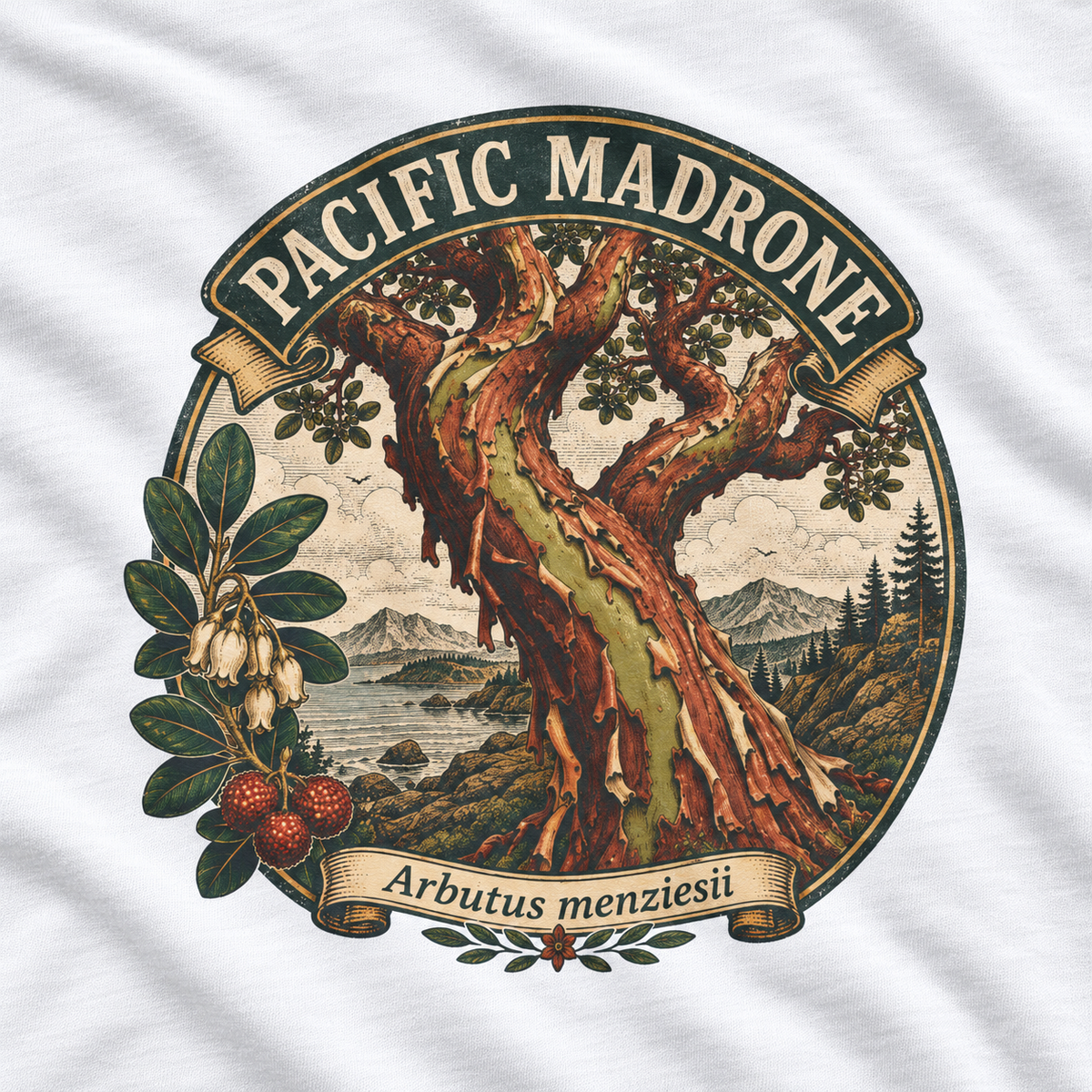 Pacific Madrone, Arbutus menziesii Long Sleeve T-Shirt
