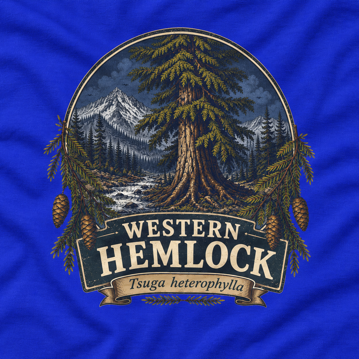 Western Hemlock Tsuga heterophylla Long Sleeve T-Shirt
