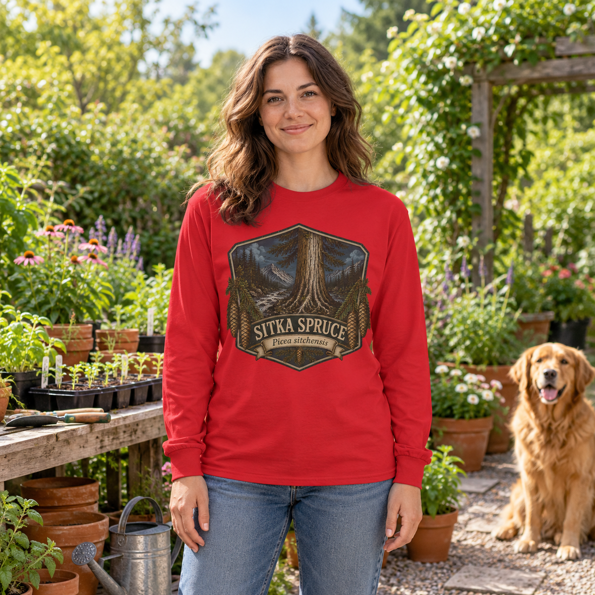 Sitka Spruce, Picea sitchensis Long Sleeve T-Shirt