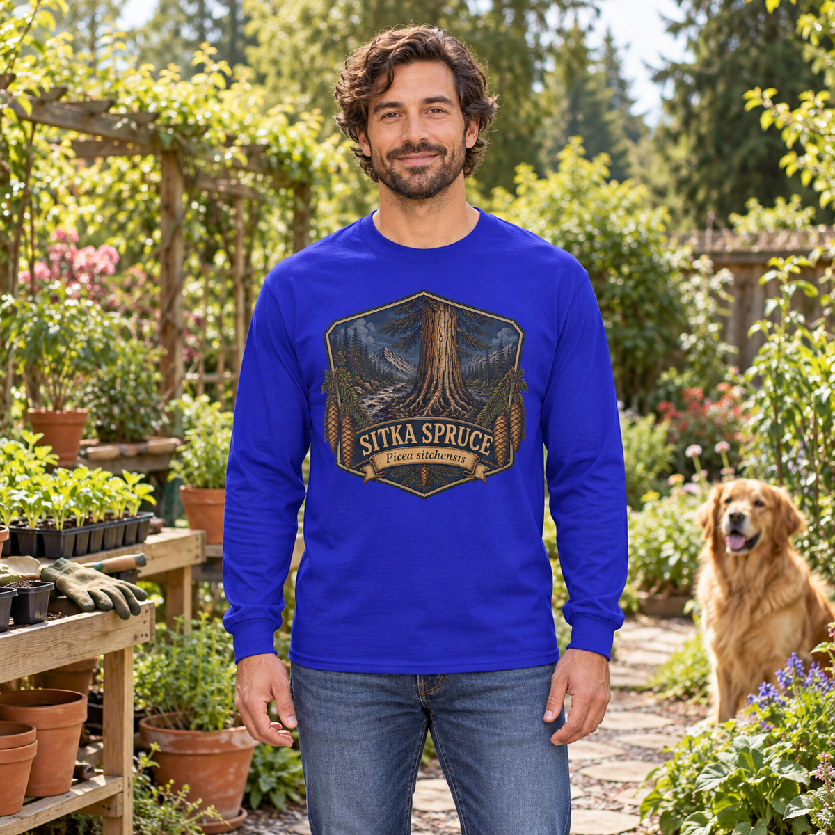 Sitka Spruce, Picea sitchensis Long Sleeve T-Shirt