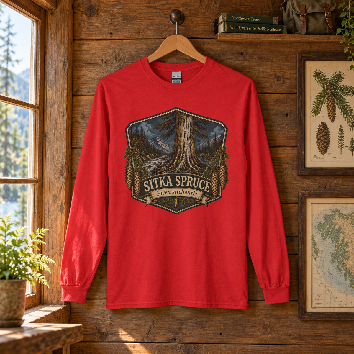 Sitka Spruce, Picea sitchensis Long Sleeve T-Shirt