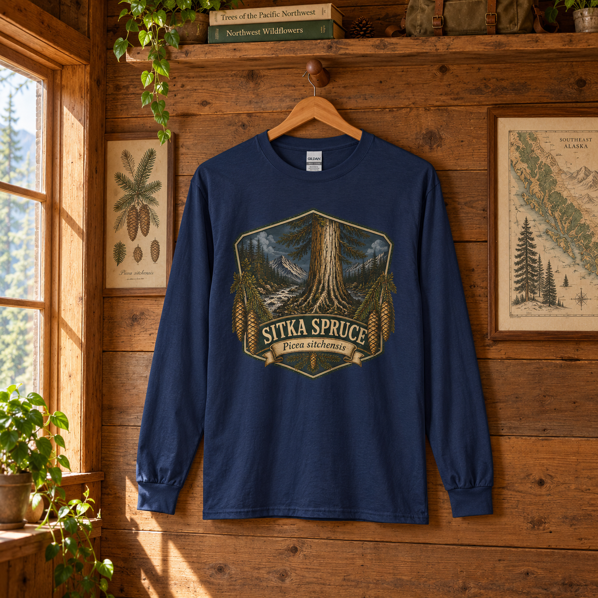 Sitka Spruce, Picea sitchensis Long Sleeve T-Shirt