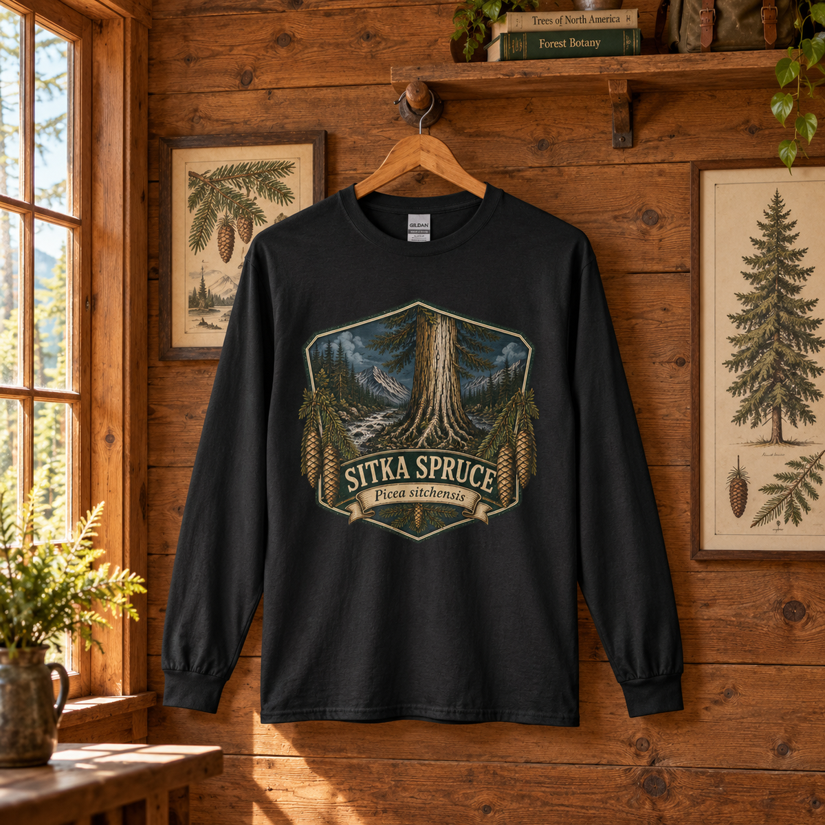 Sitka Spruce, Picea sitchensis Long Sleeve T-Shirt