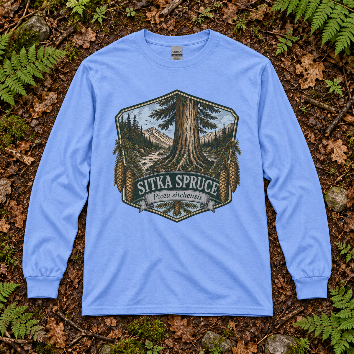 Sitka Spruce, Picea sitchensis Long Sleeve T-Shirt