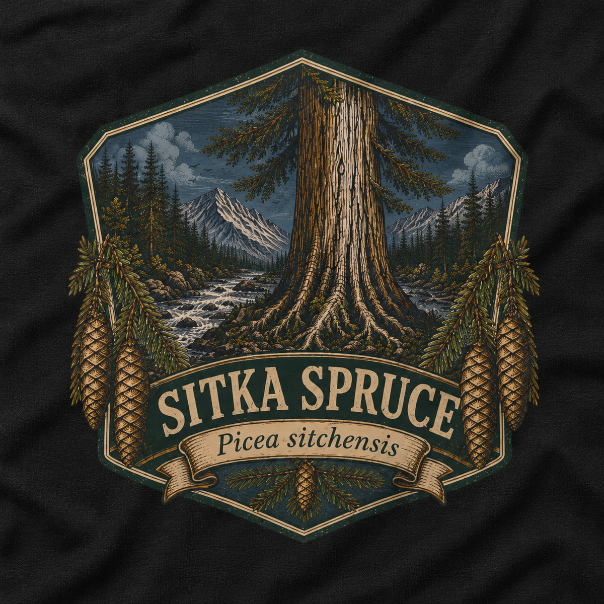 Sitka Spruce, Picea sitchensis Long Sleeve T-Shirt