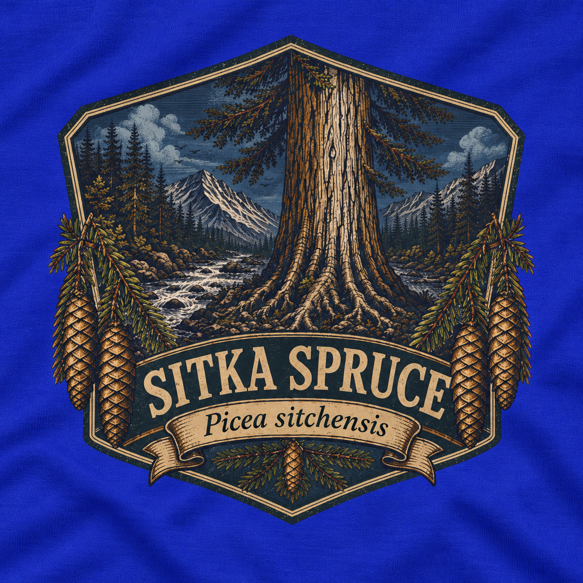Sitka Spruce, Picea sitchensis Long Sleeve T-Shirt