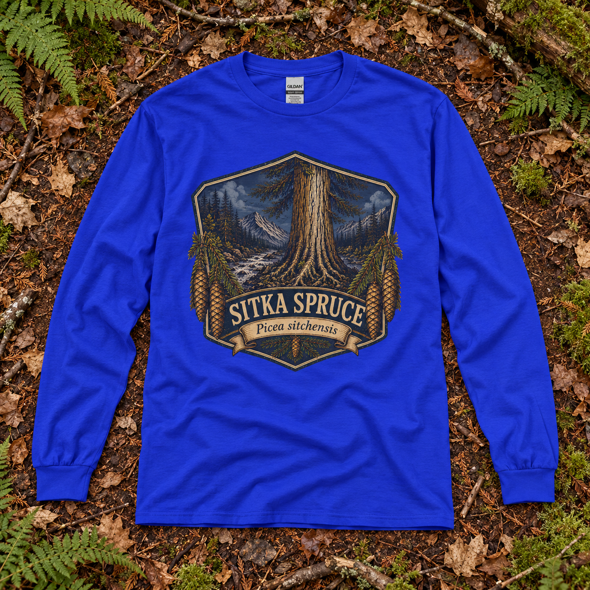 Sitka Spruce, Picea sitchensis Long Sleeve T-Shirt