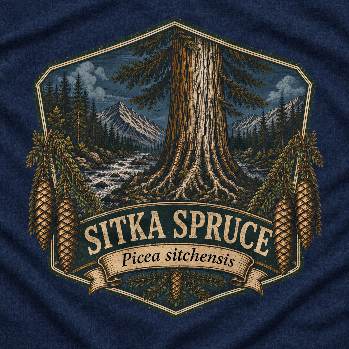 Sitka Spruce, Picea sitchensis Long Sleeve T-Shirt