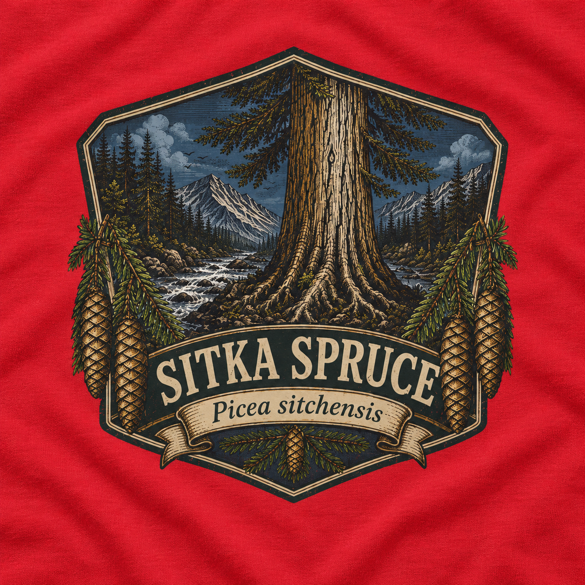 Sitka Spruce, Picea sitchensis Long Sleeve T-Shirt