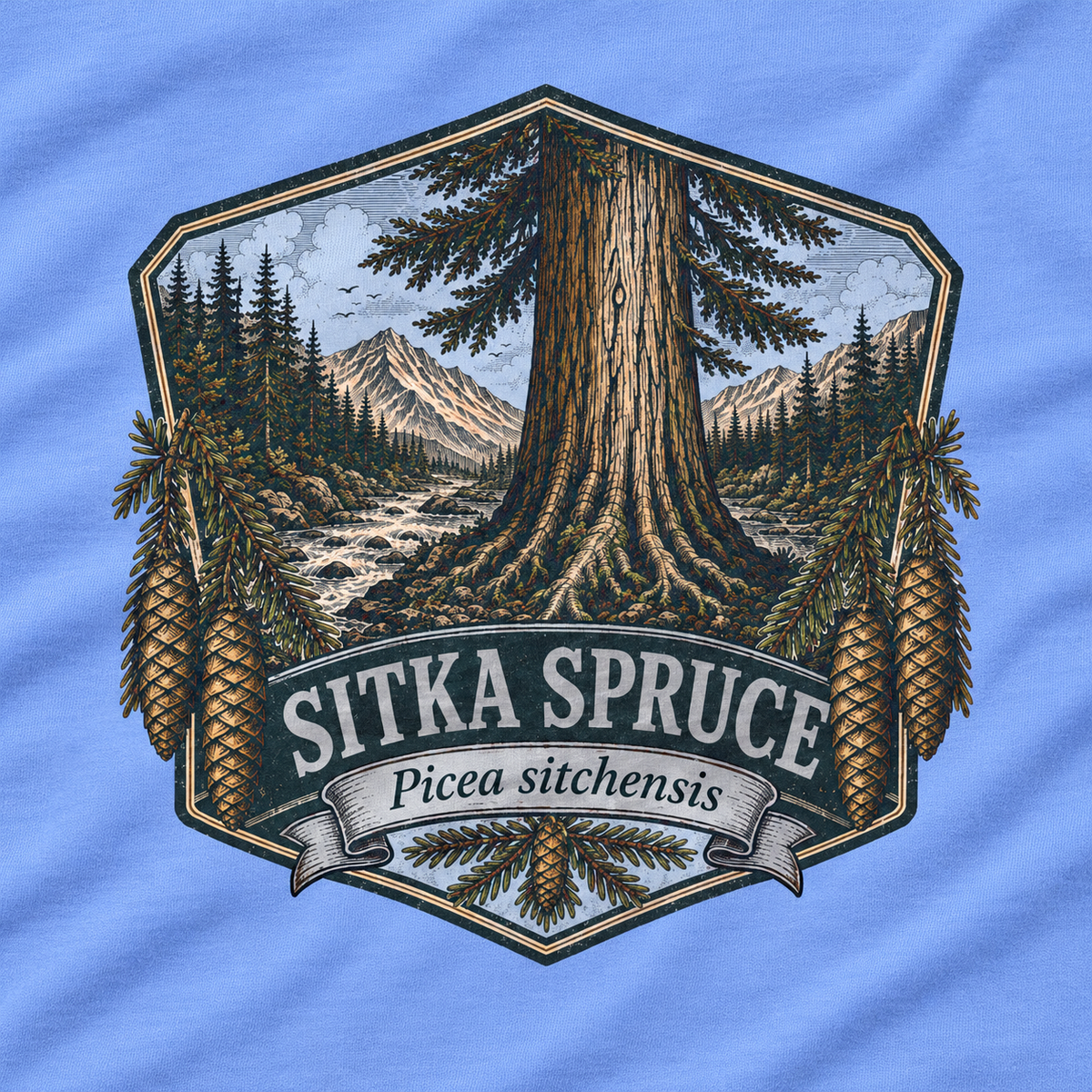 Sitka Spruce, Picea sitchensis Long Sleeve T-Shirt